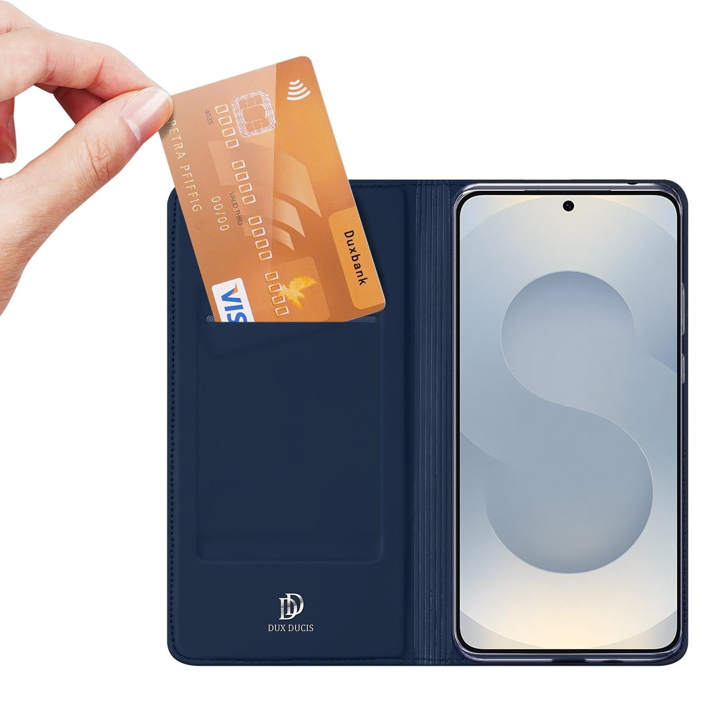 For Samsung Galaxy S25 Edge 5G DUX DUCIS Skin Pro Series Flip Leather Phone Case(Blue)