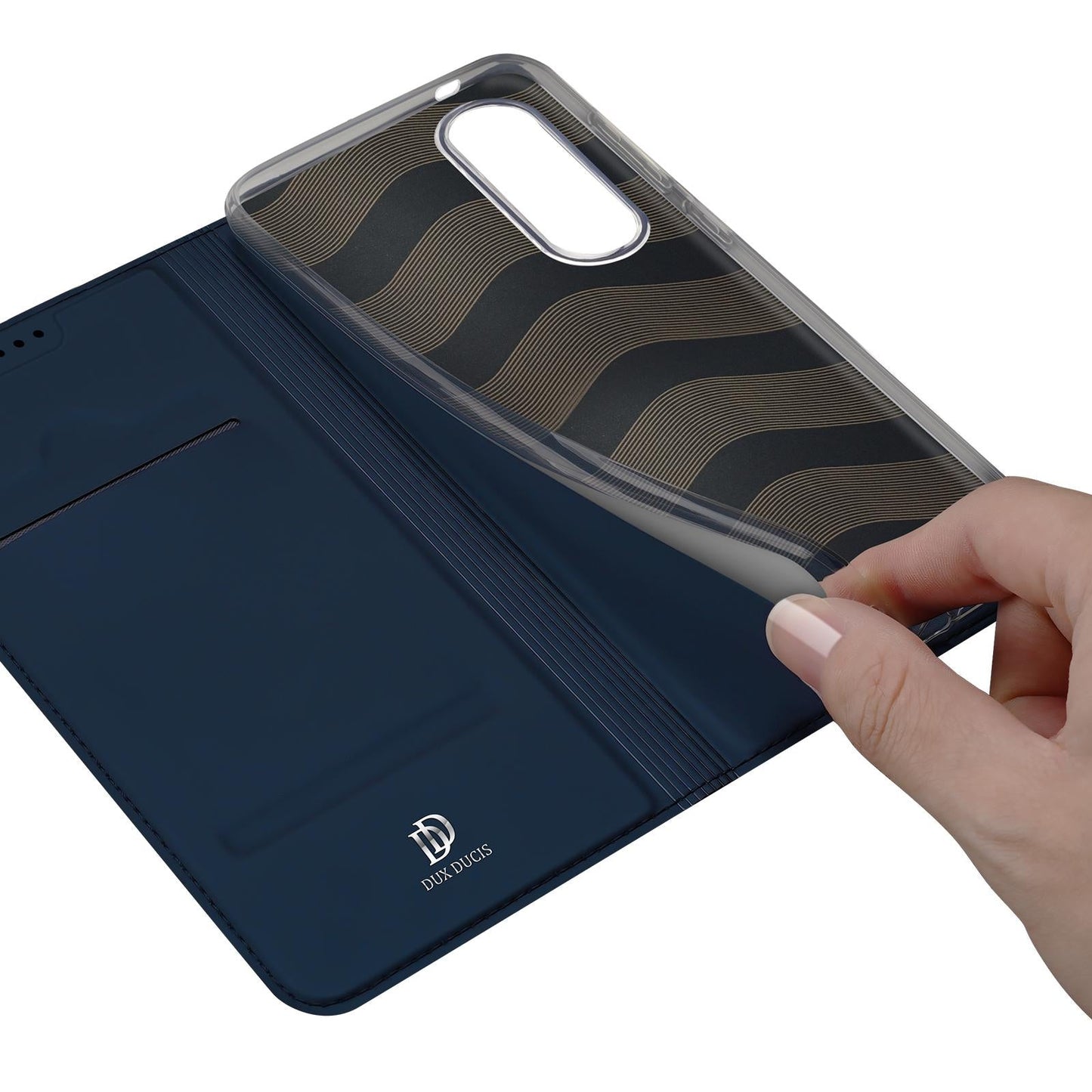 For Samsung Galaxy S25 Edge 5G DUX DUCIS Skin Pro Series Flip Leather Phone Case(Blue)