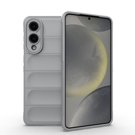For Samsung Galaxy S25 Edge 5G Magic Shield TPU + Flannel Phone Case(Grey)