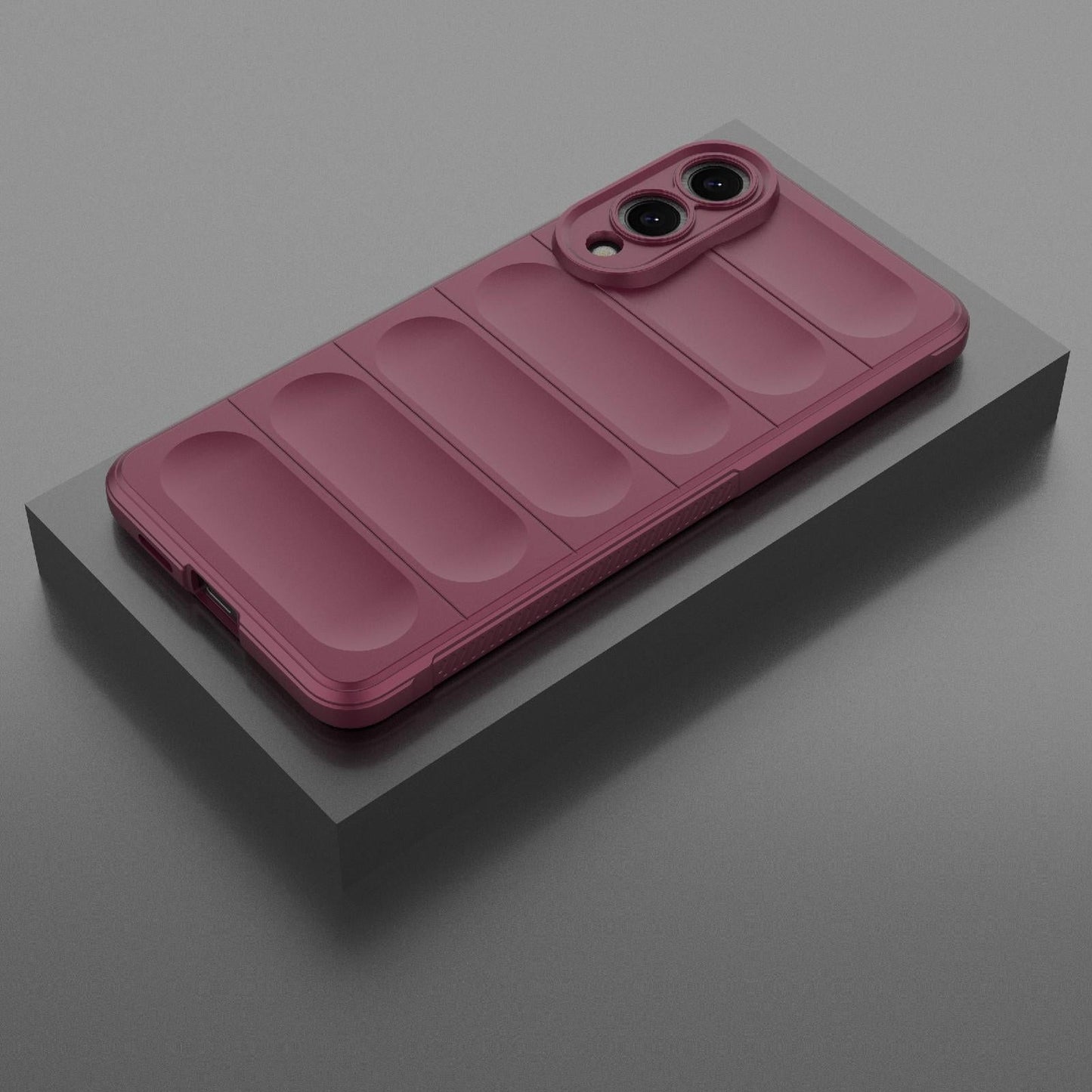 For Samsung Galaxy S25 Edge 5G Magic Shield TPU + Flannel Phone Case(Wine Red)