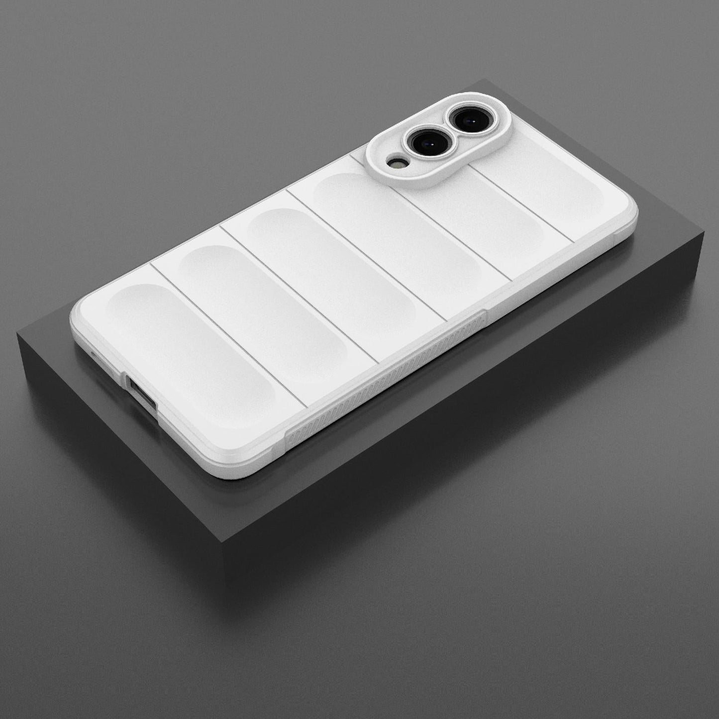 For Samsung Galaxy S25 Edge 5G Magic Shield TPU + Flannel Phone Case(White)