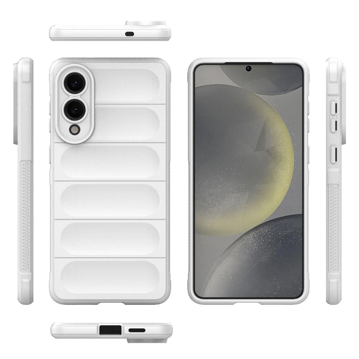 For Samsung Galaxy S25 Edge 5G Magic Shield TPU + Flannel Phone Case(White)