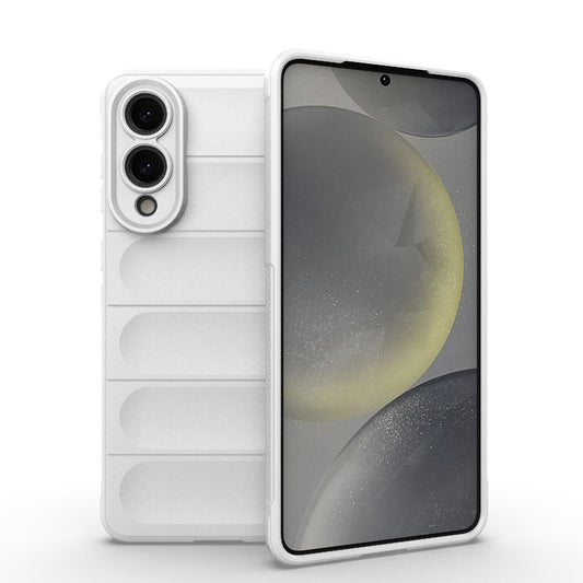 For Samsung Galaxy S25 Edge 5G Magic Shield TPU + Flannel Phone Case(White)