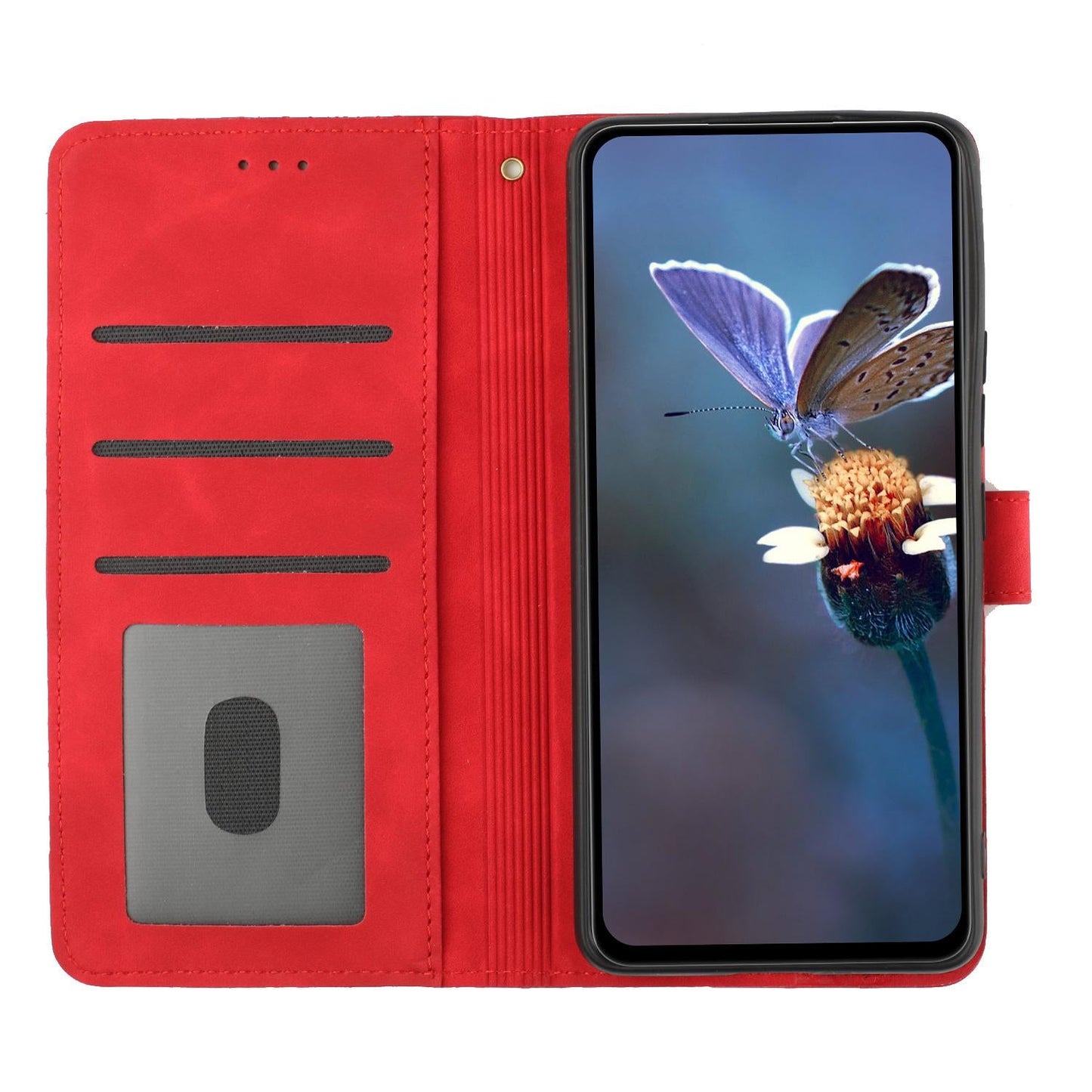 For Samsung Galaxy S25 Edge 5G Flower Embossing Pattern Leather Phone Case(Red)