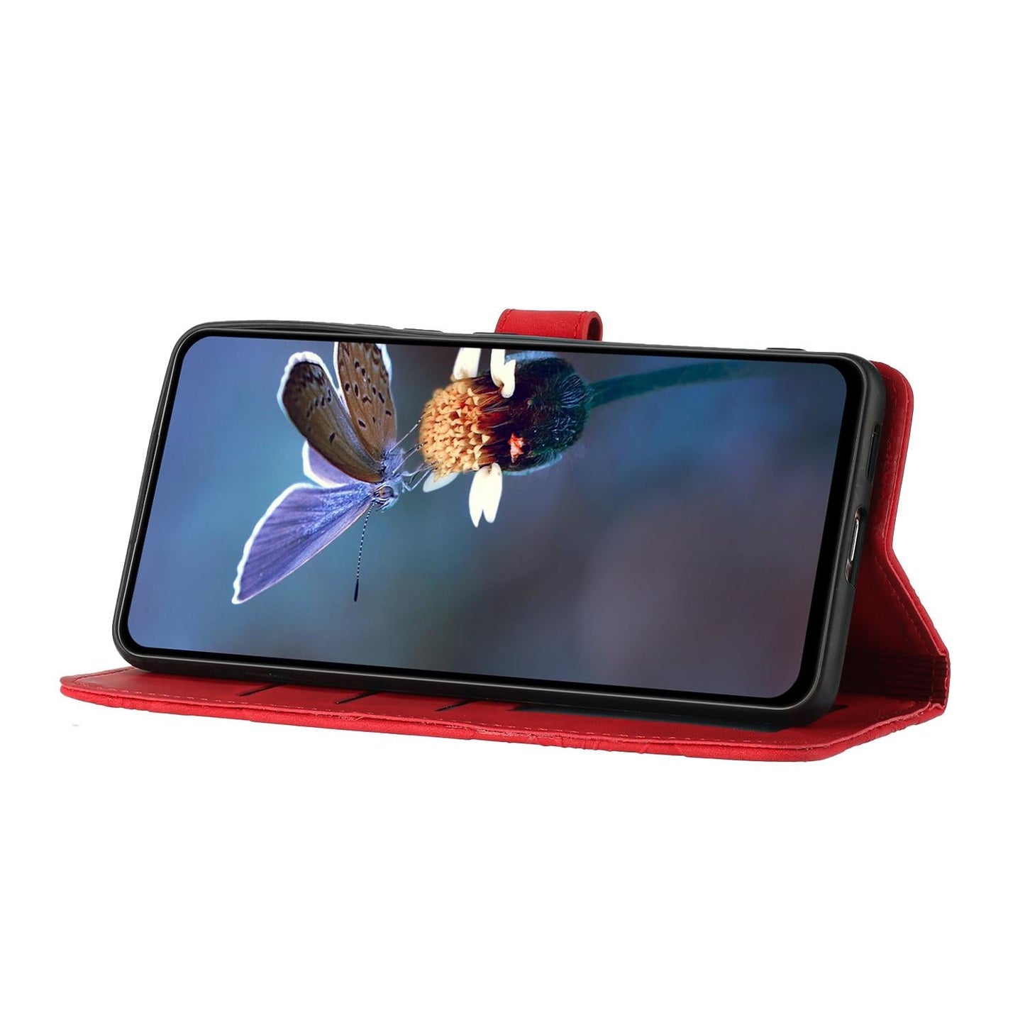 For Samsung Galaxy S25 Edge 5G Flower Embossing Pattern Leather Phone Case(Red)