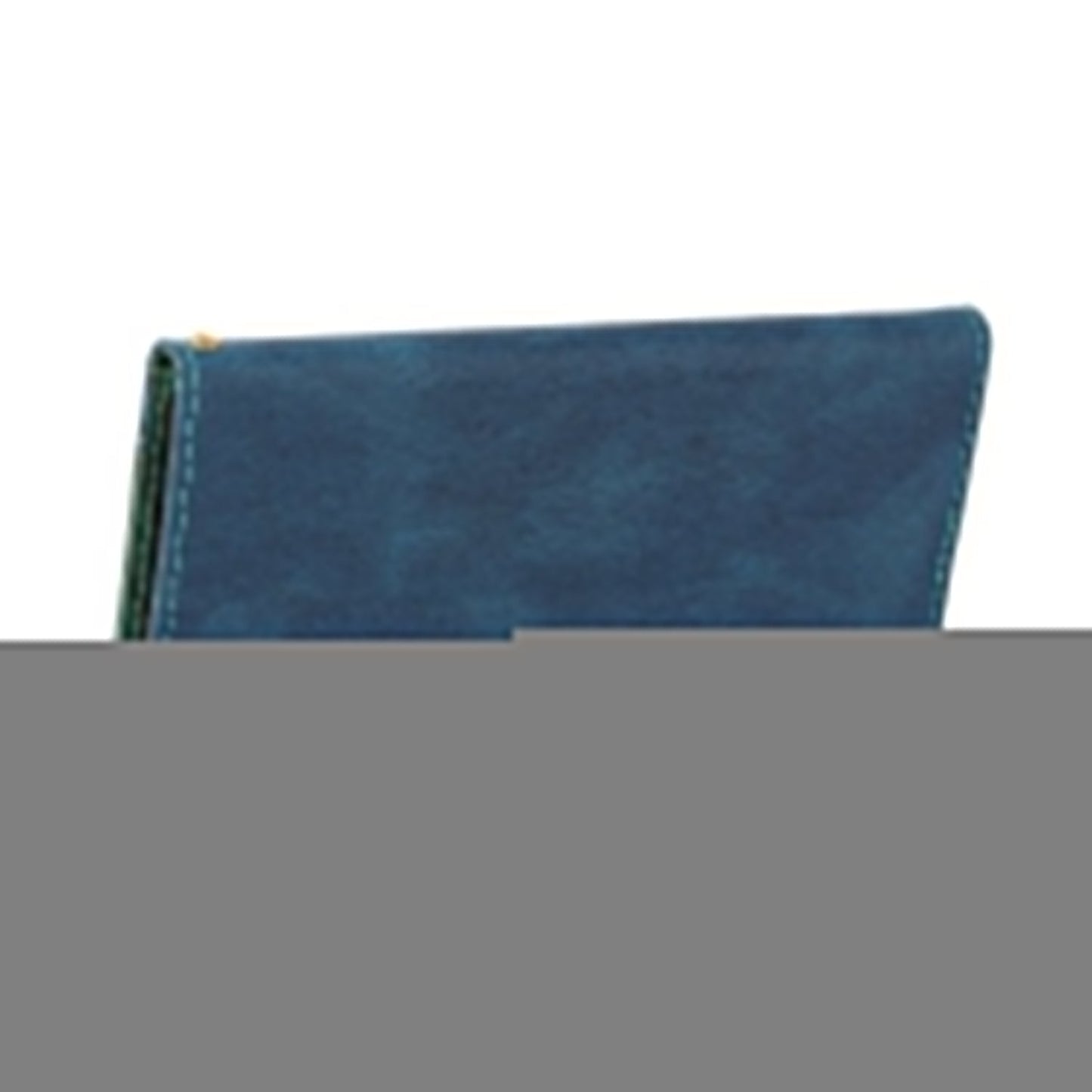 For Samsung Galaxy S25 Edge 5G Dual-color Stitching Leather Phone Case(Blue Green)