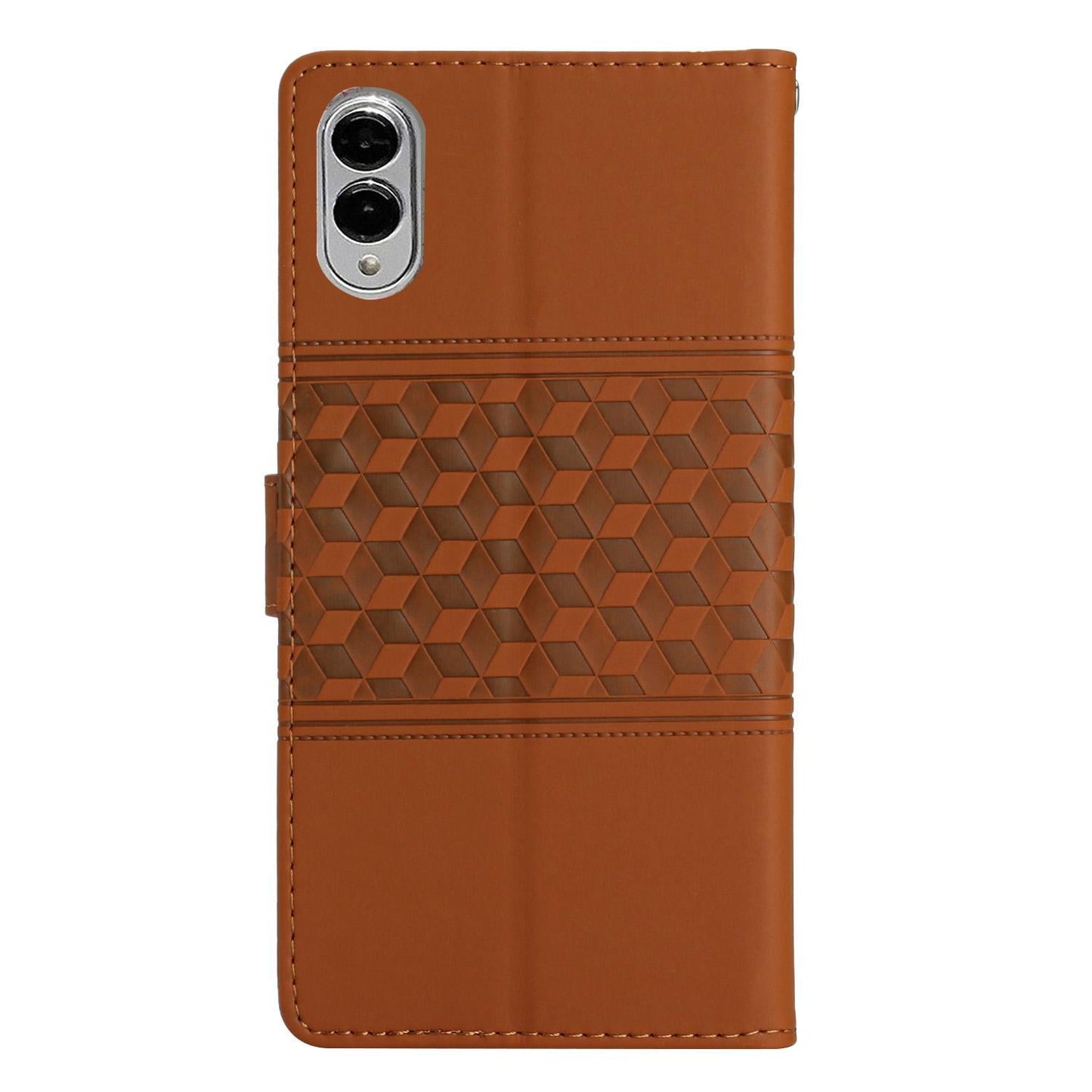 For Samsung Galaxy S25 Edge 5G Diamond Embossed Skin Feel Leather Phone Case(Brown)