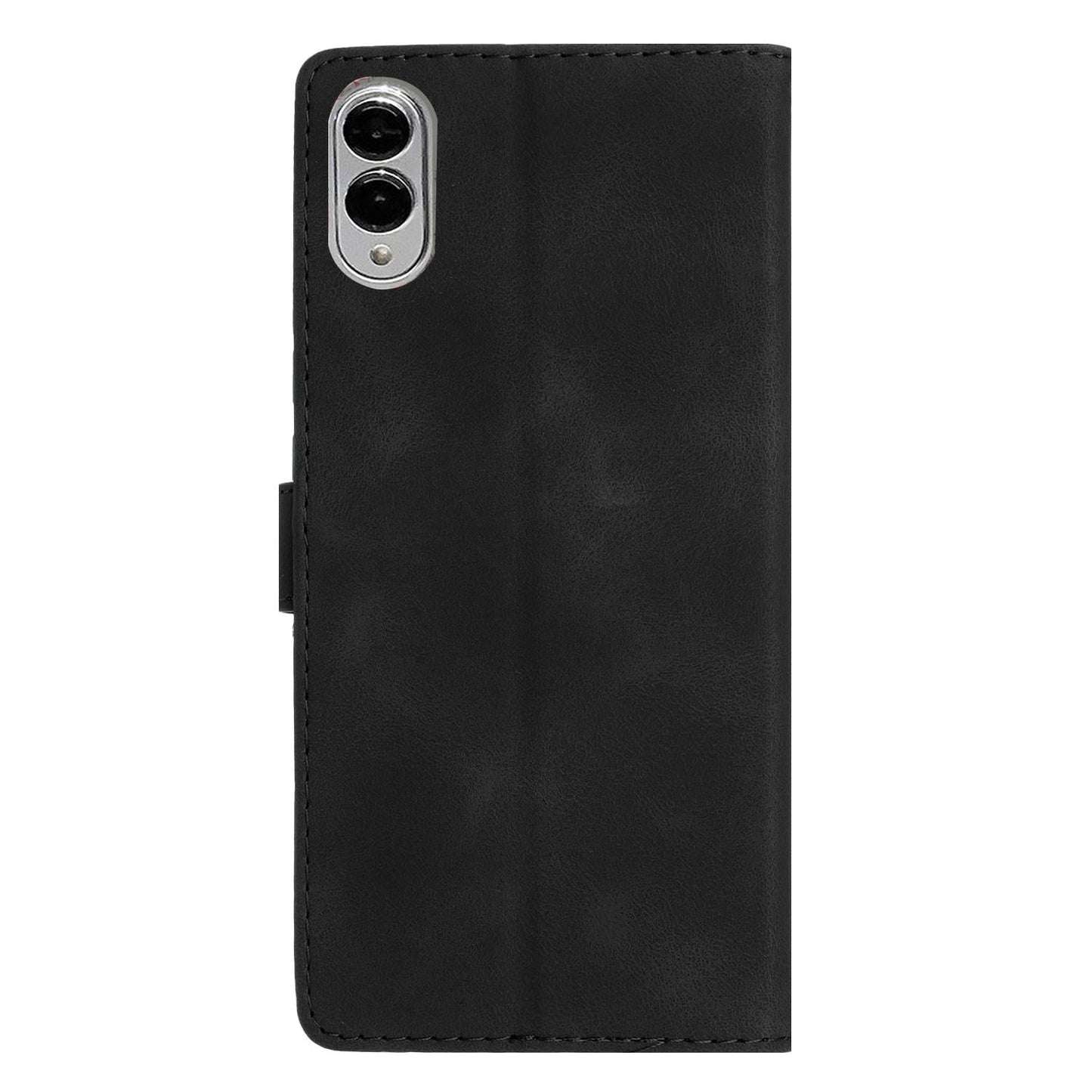 For Samsung Galaxy S25 Edge 5G Flower Butterfly Embossing Pattern Leather Phone Case(Black)