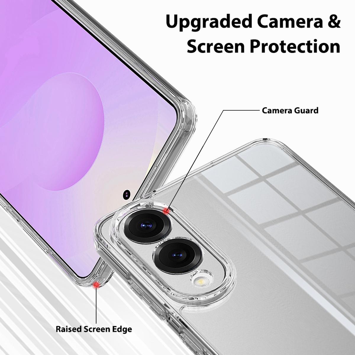 For Samsung Galaxy S25 Edge 5G Scratchproof Acrylic TPU Phone Case(Transparent)