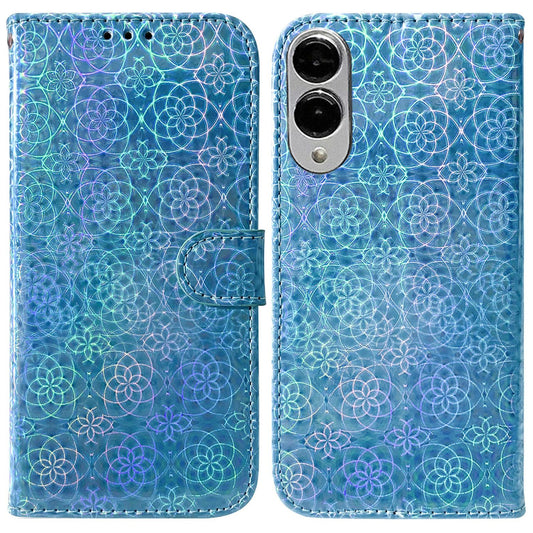 For Samsung Galaxy S25 Edge 5G Colorful Magnetic Buckle Leather Phone Case(Blue)