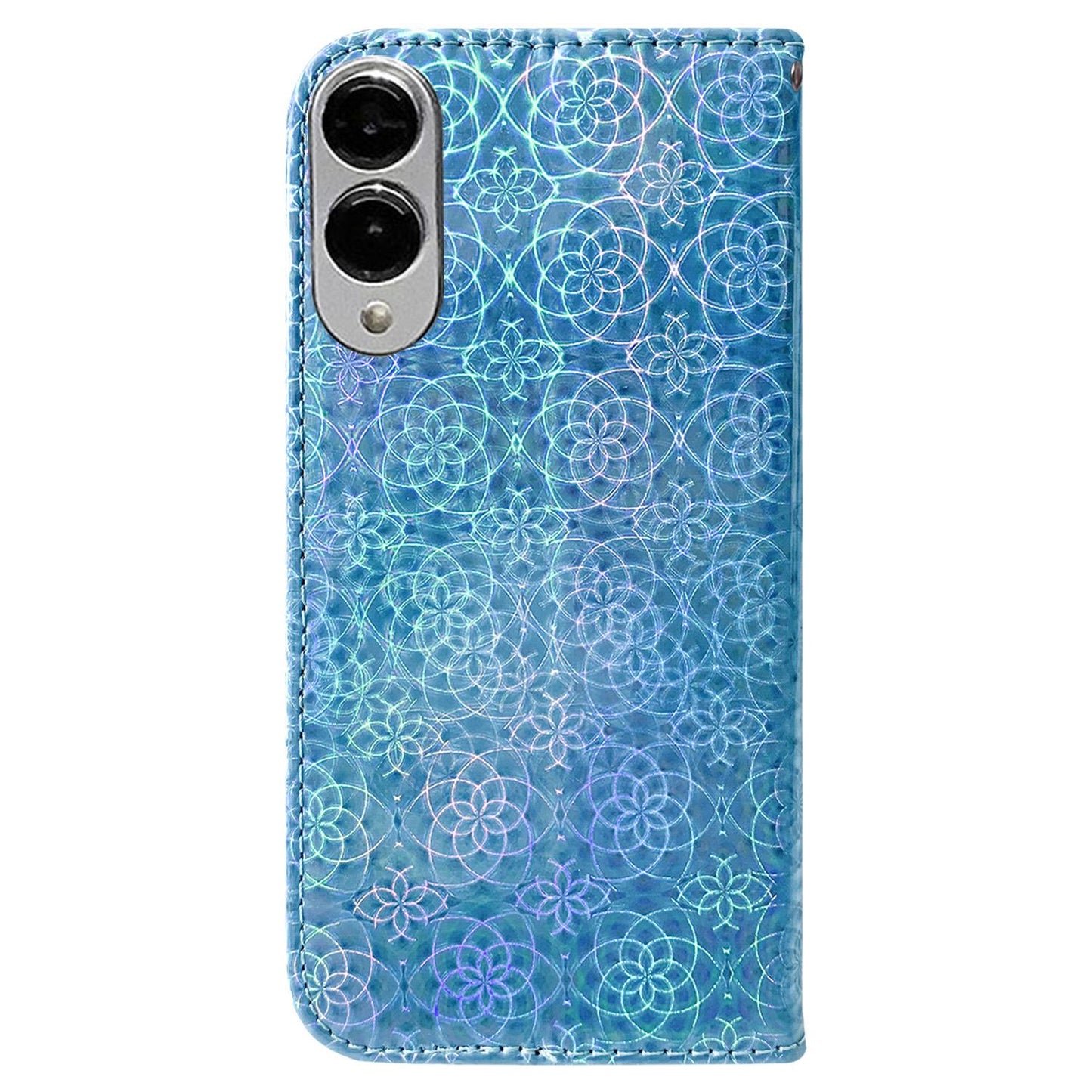 For Samsung Galaxy S25 Edge 5G Colorful Magnetic Buckle Leather Phone Case(Blue)