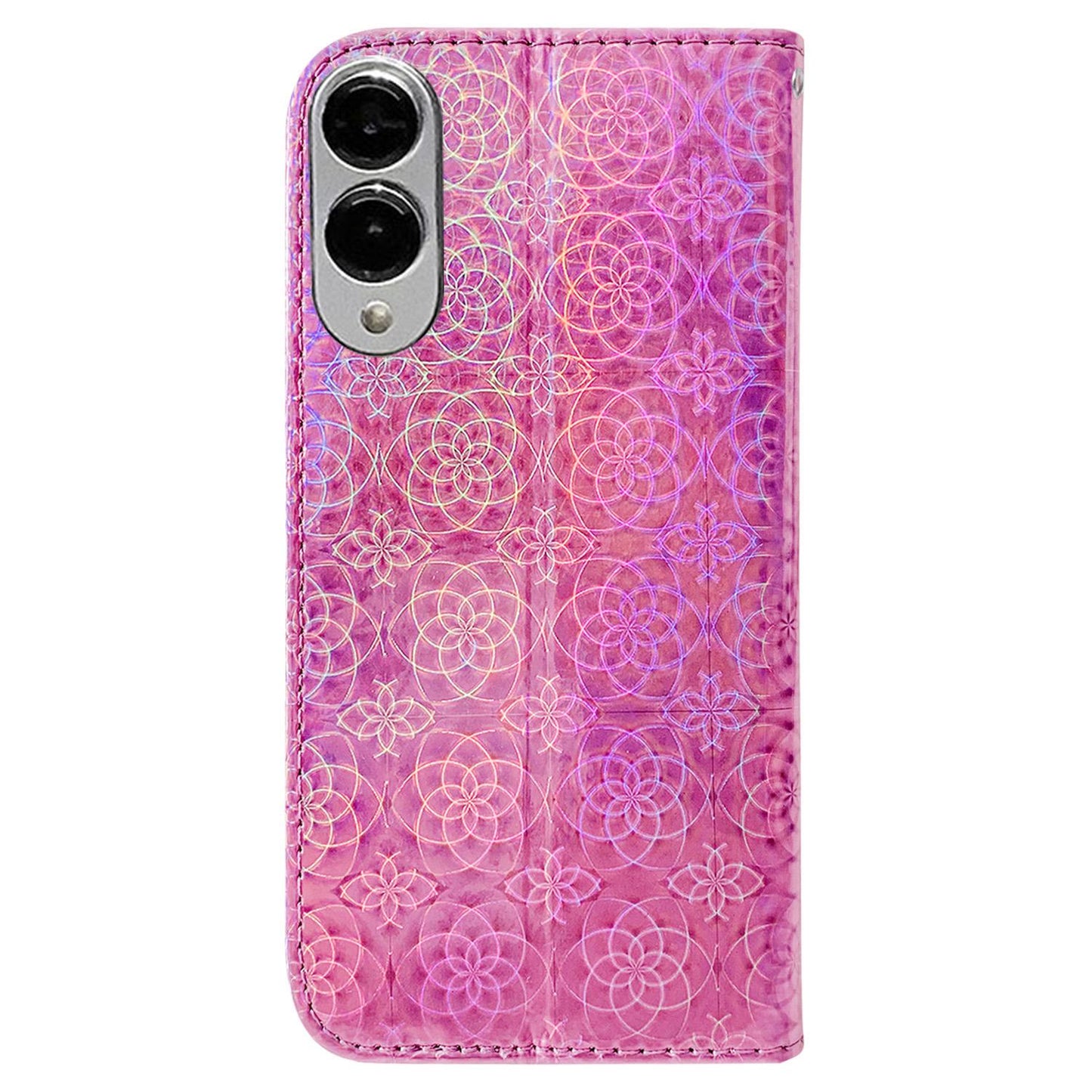 For Samsung Galaxy S25 Edge 5G Colorful Magnetic Buckle Leather Phone Case(Pink)