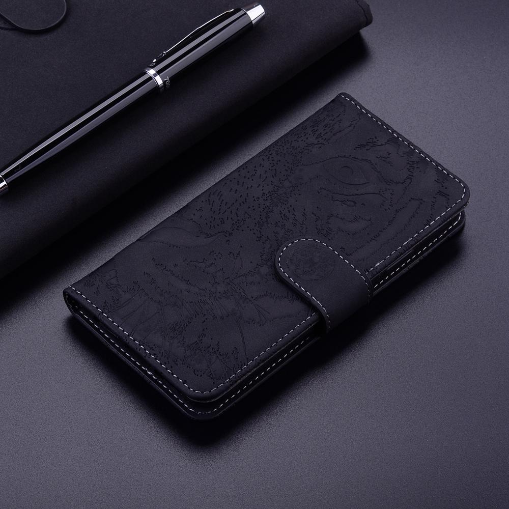 For Samsung Galaxy S25 Edge 5G Tiger Embossing Pattern Flip Leather Phone Case(Black)