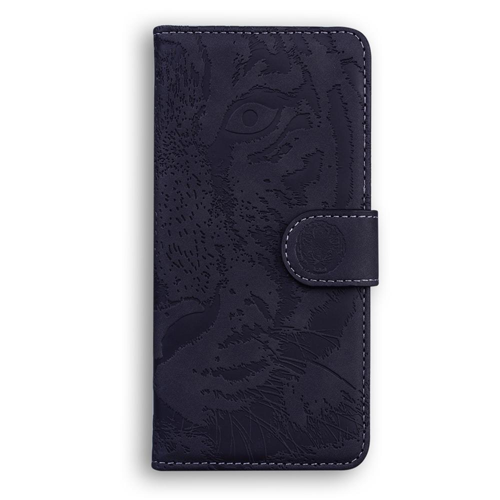 For Samsung Galaxy S25 Edge 5G Tiger Embossing Pattern Flip Leather Phone Case(Black)