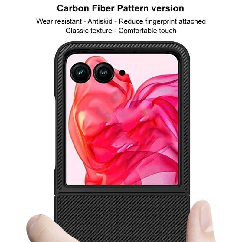 For Motorola Razr 50 Ultra / Razr+ 2024 imak Ruiyi Series Carbon Fiber PU + PC Phone Case