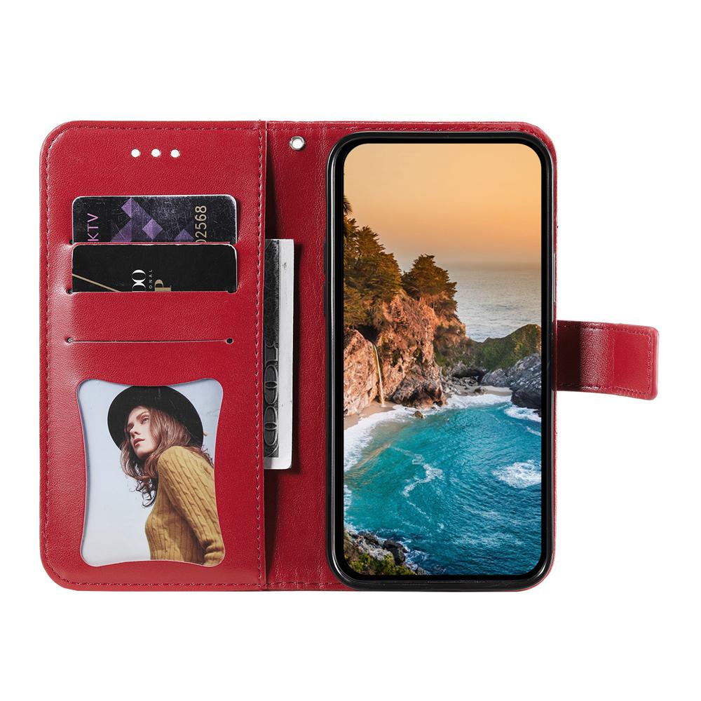 For Samsung Galaxy S25 Edge 5G Seven-petal Flowers Embossing Leather Phone Case(Red)