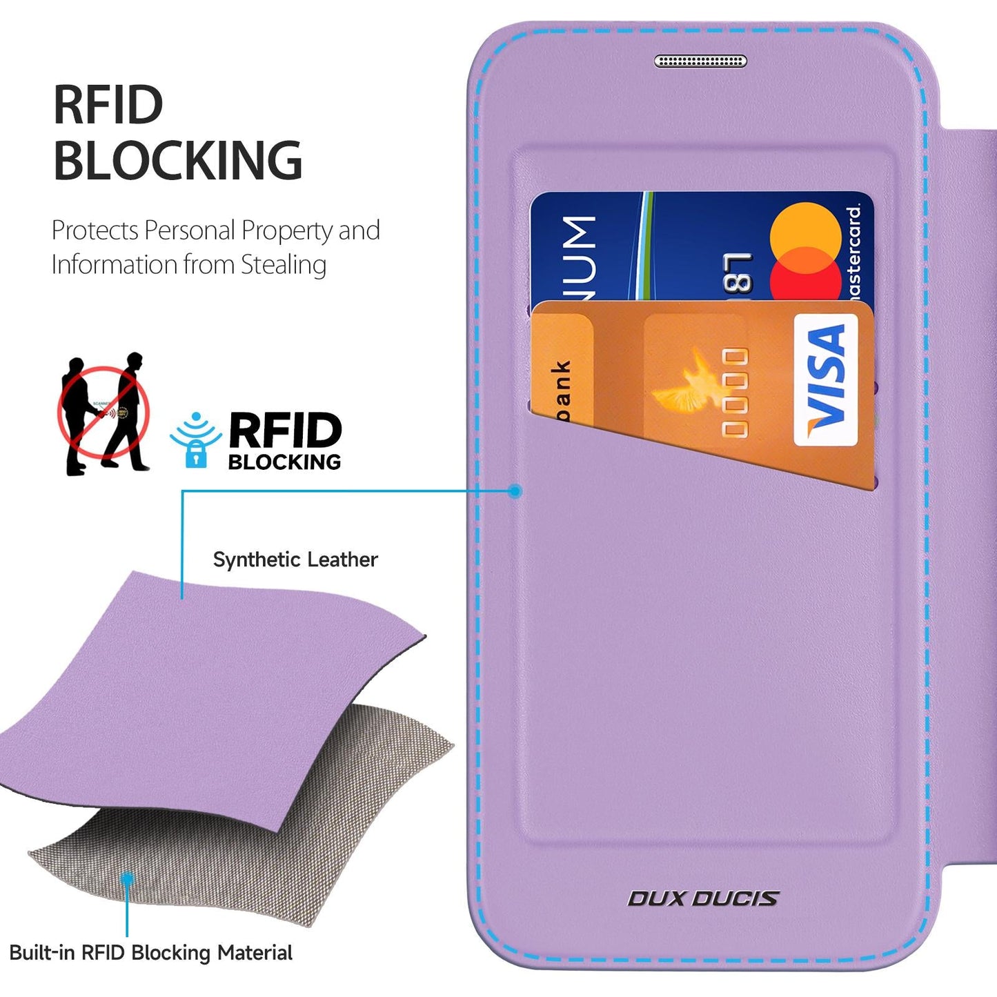 For iPhone 16e DUX DUCIS Skin X Pro Series MagSafe Ring Holder Leather Phone Case(Purple)