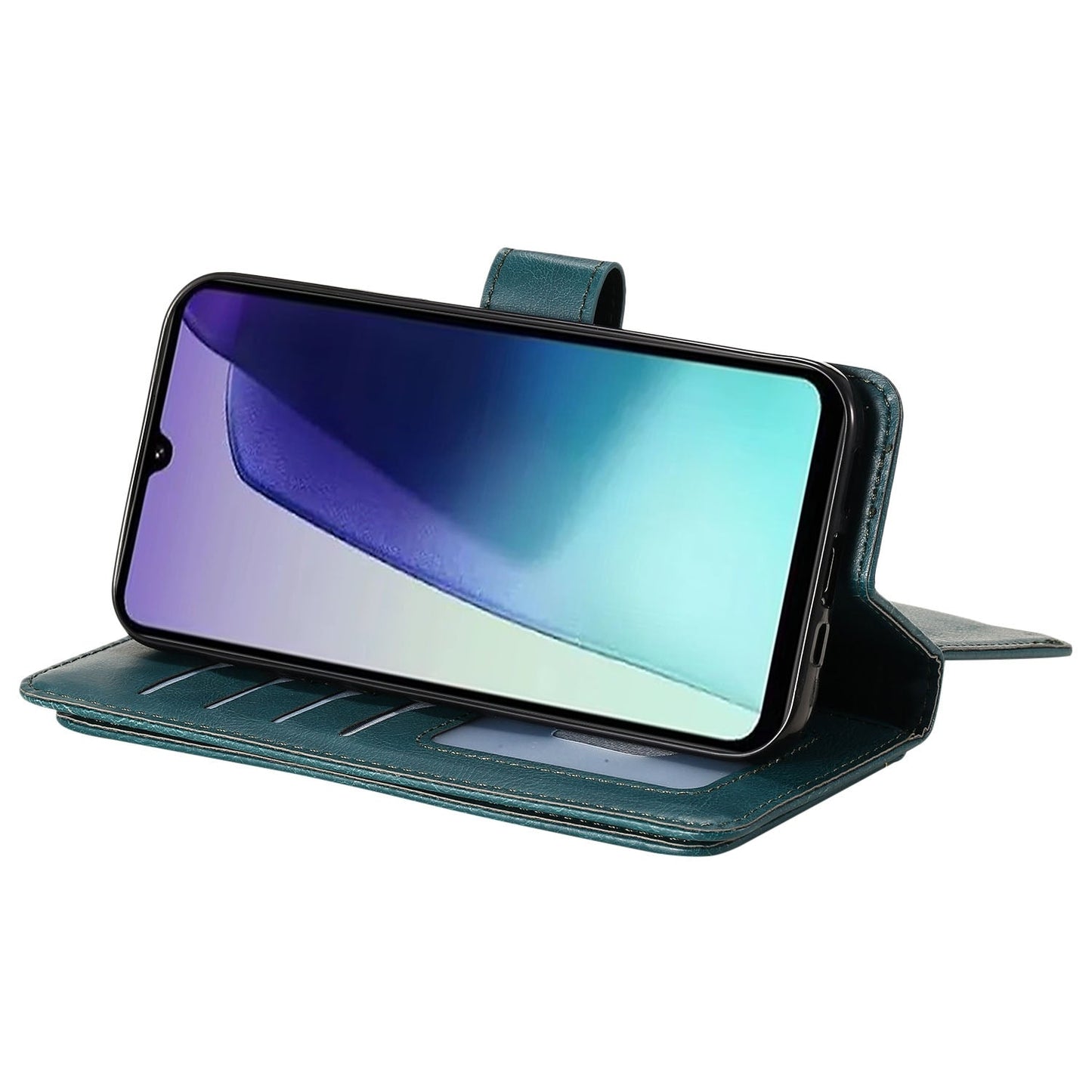 For Redmi 14C 4G Global Multi-Function Wallet 10 Card Slots Leather Phone Case(Dark Green)