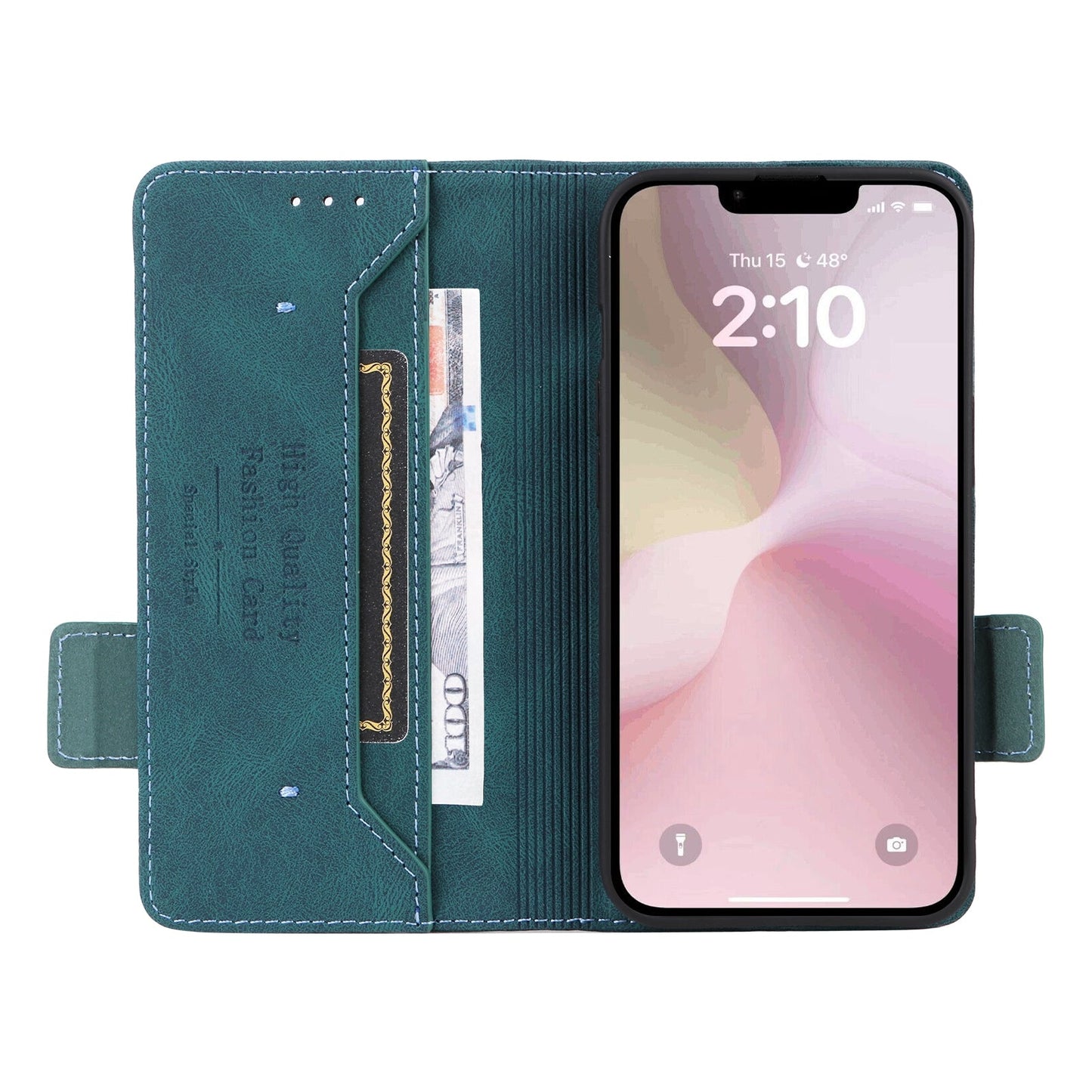 For iPhone 16e Magnetic Clasp Leather Phone Case(Green)