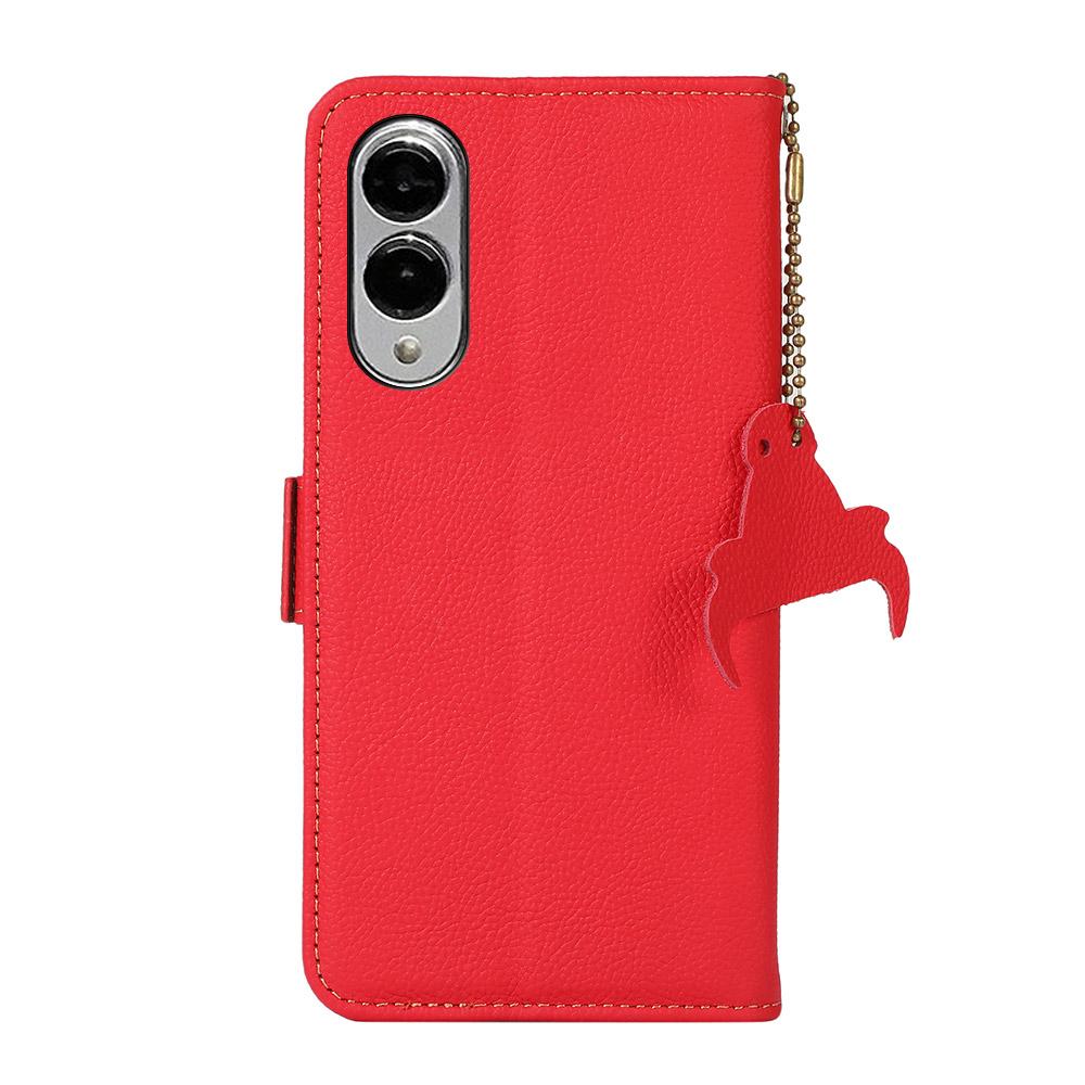 For Samsung Galaxy S25 Edge 5G Side-Magnetic TJ Genuine Leather RFID Phone Case(Red)