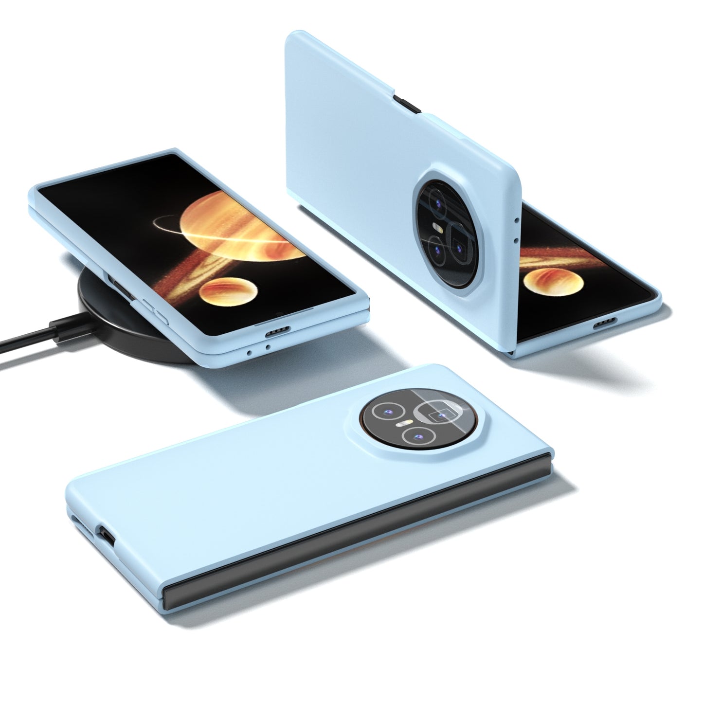 For Honor Magic V3 Skin Feel PC Phone Case(Light Blue)