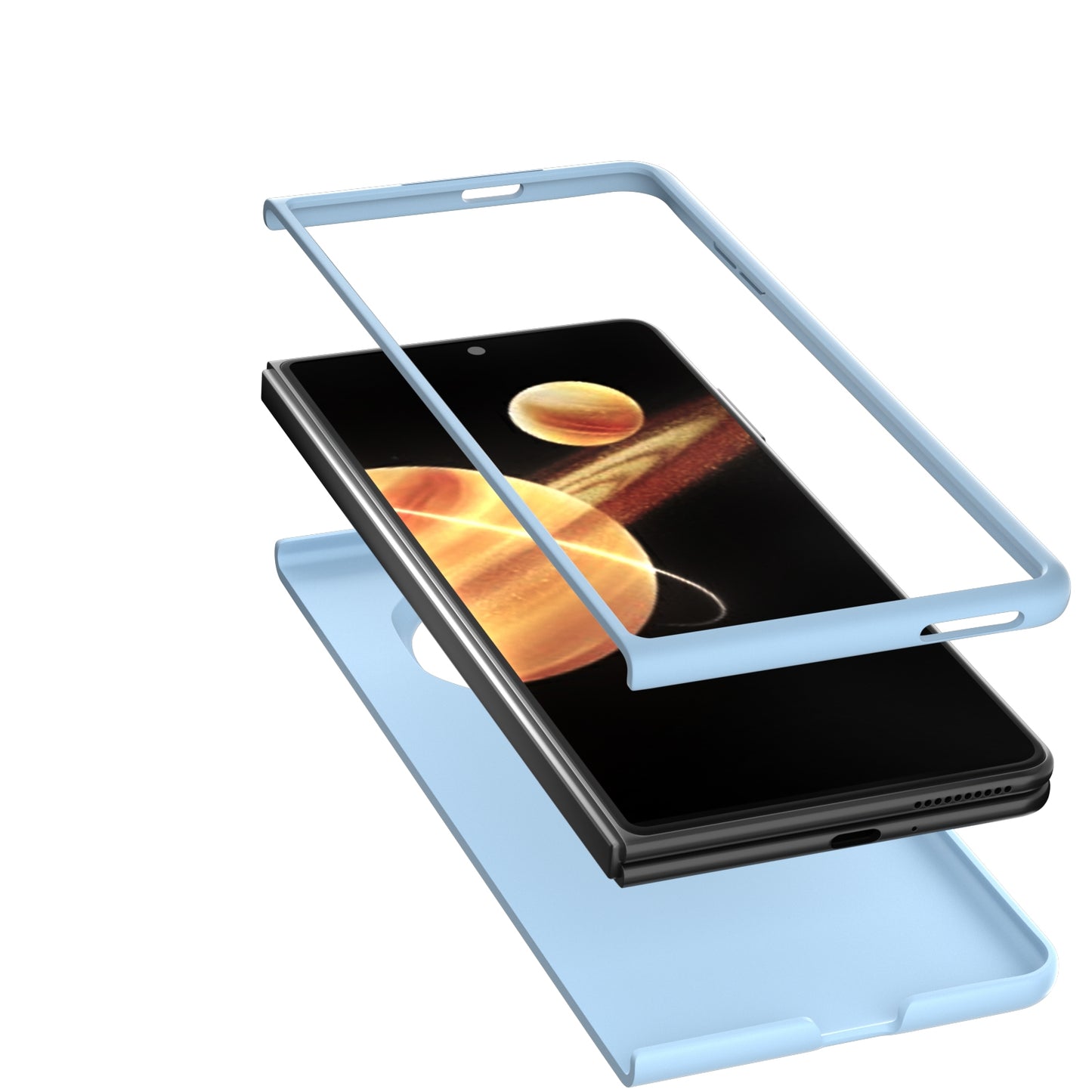 For Honor Magic V3 Skin Feel PC Phone Case(Light Blue)