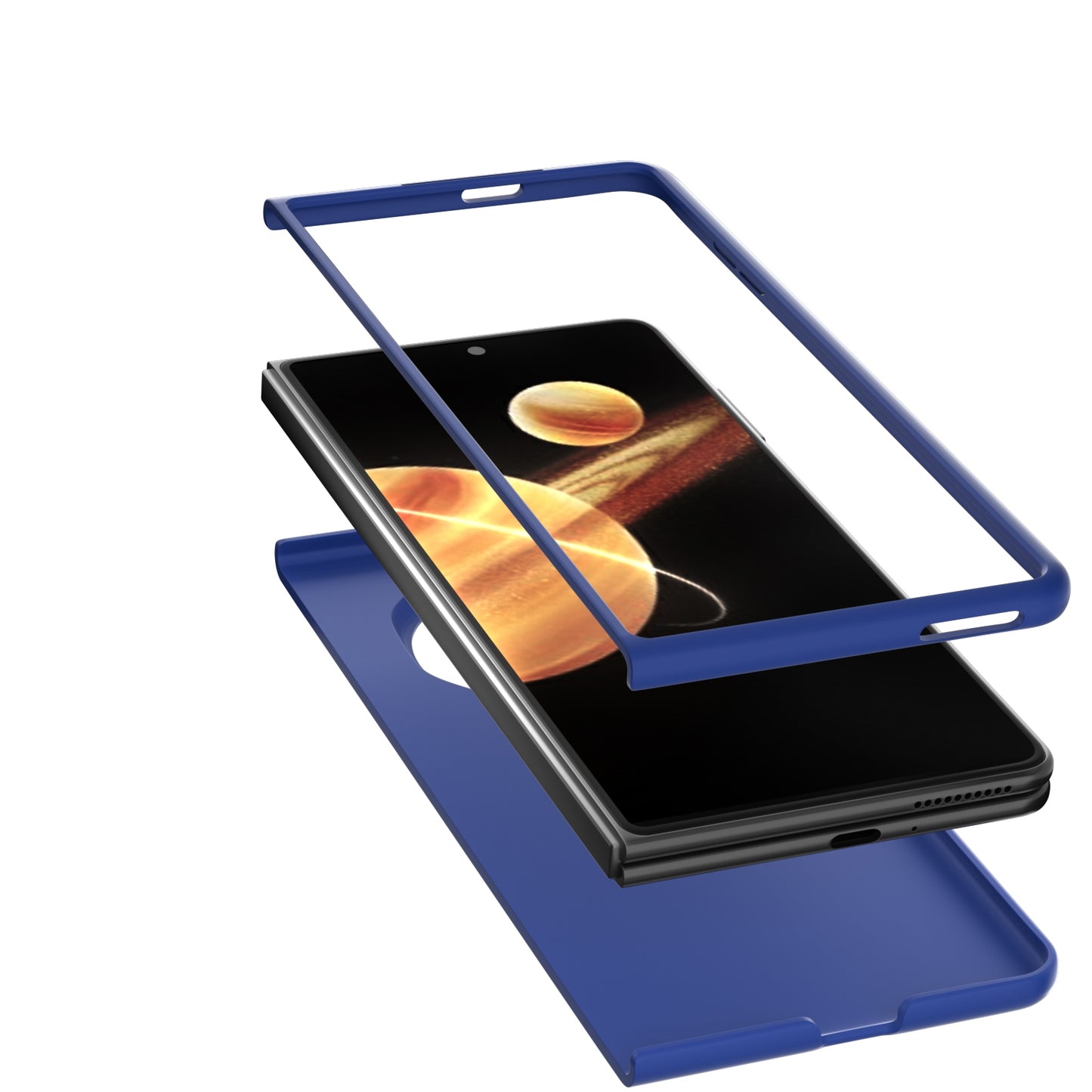 For Honor Magic V3 Skin Feel PC Phone Case(Deep Blue)