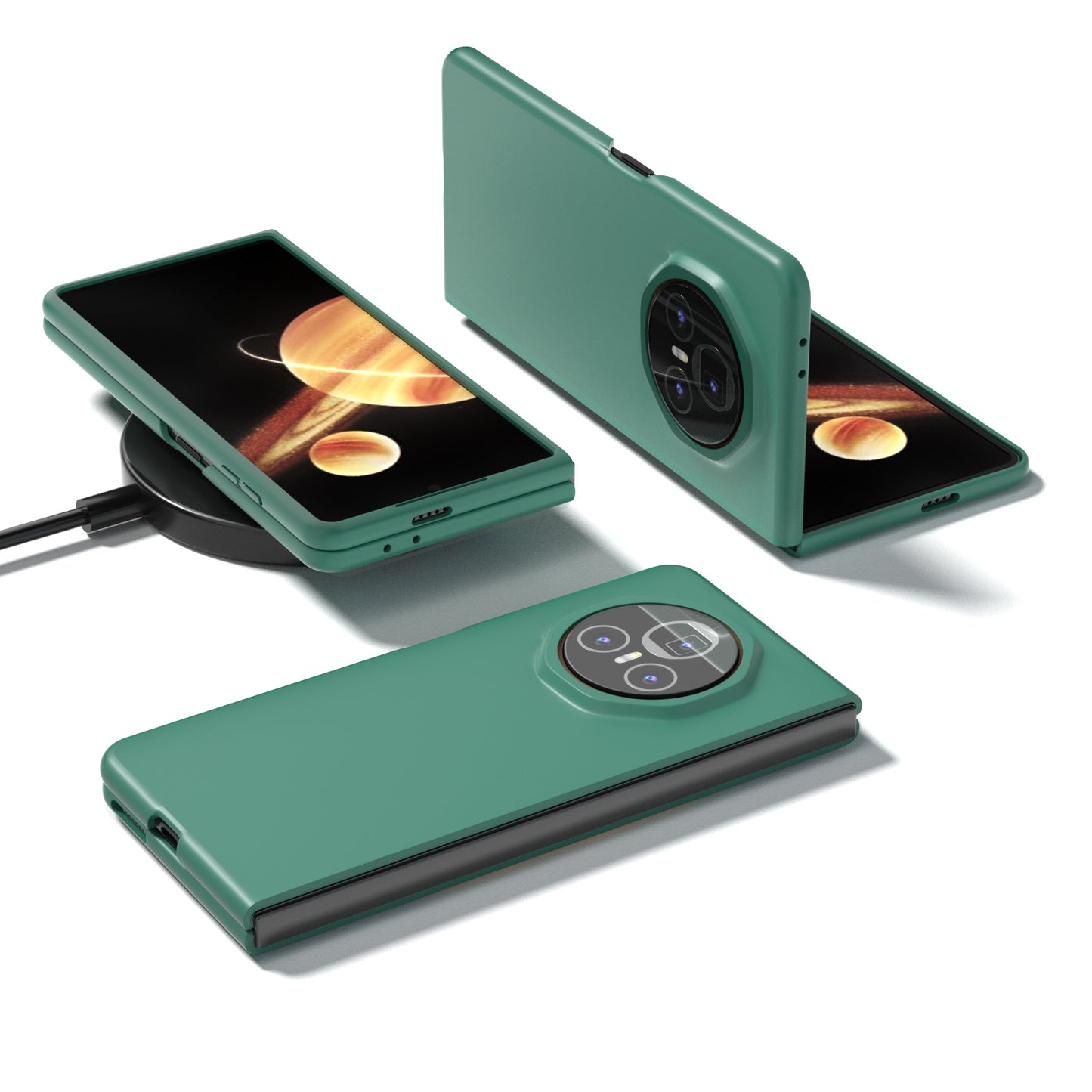 For Honor Magic V3 Skin Feel PC Phone Case(Deep Green)