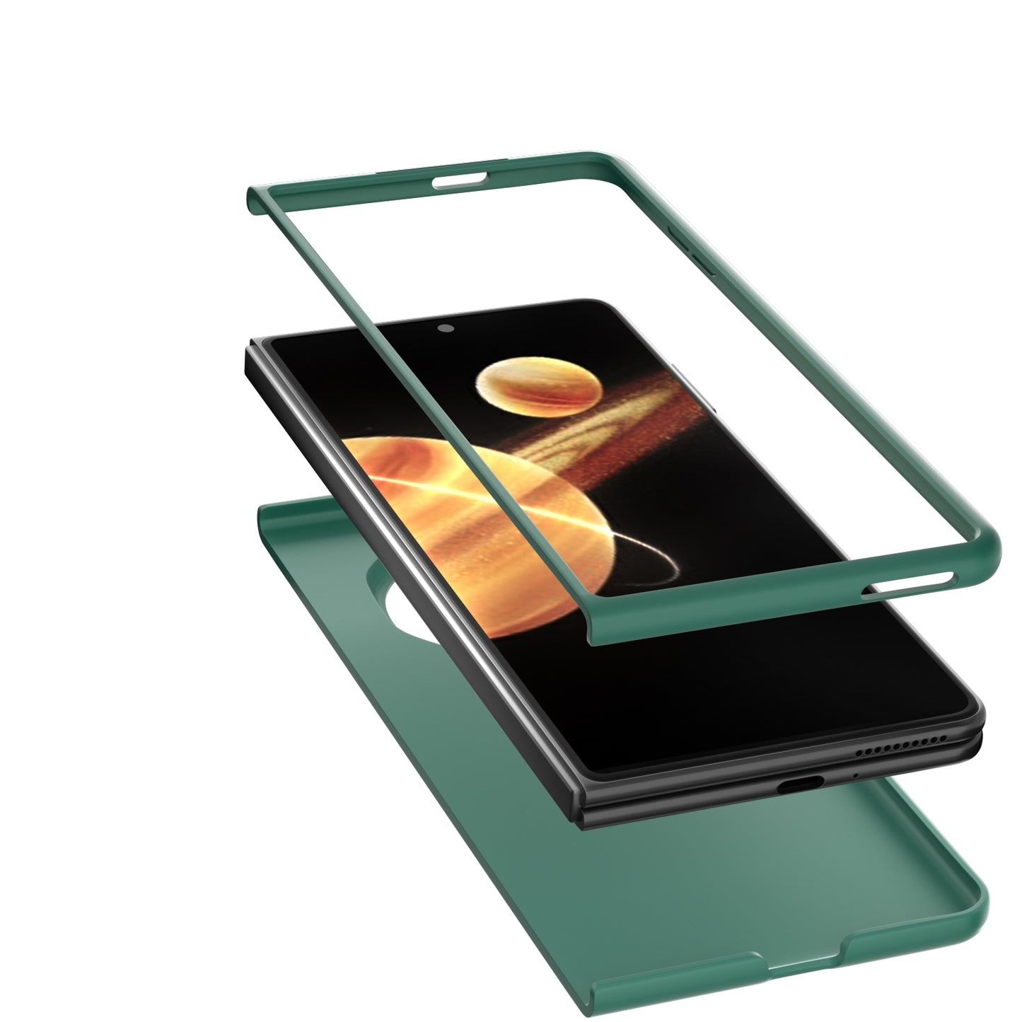 For Honor Magic V3 Skin Feel PC Phone Case(Deep Green)