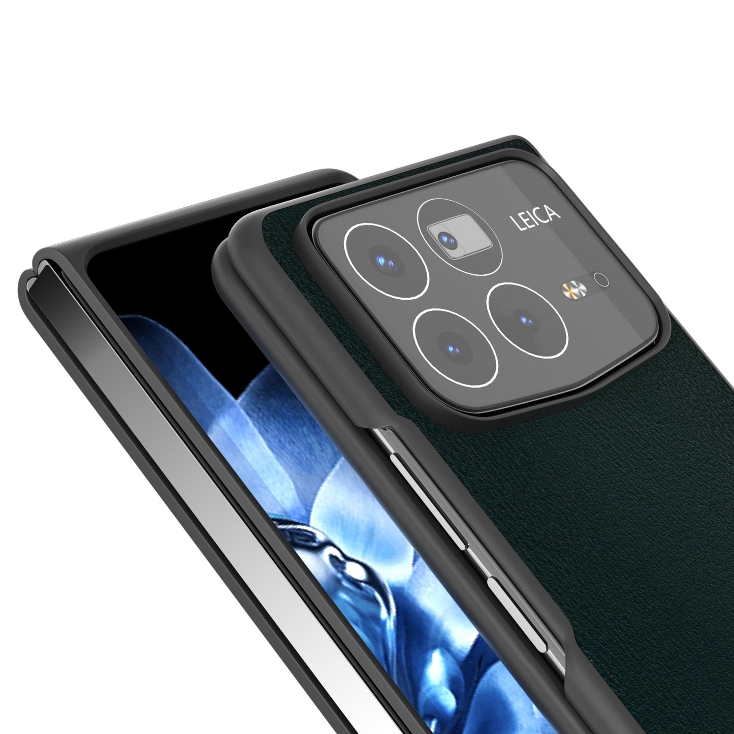 For Xiaomi Mix Fold 4 PU Leather Black Frame Full Coverage Phone Case(Green)