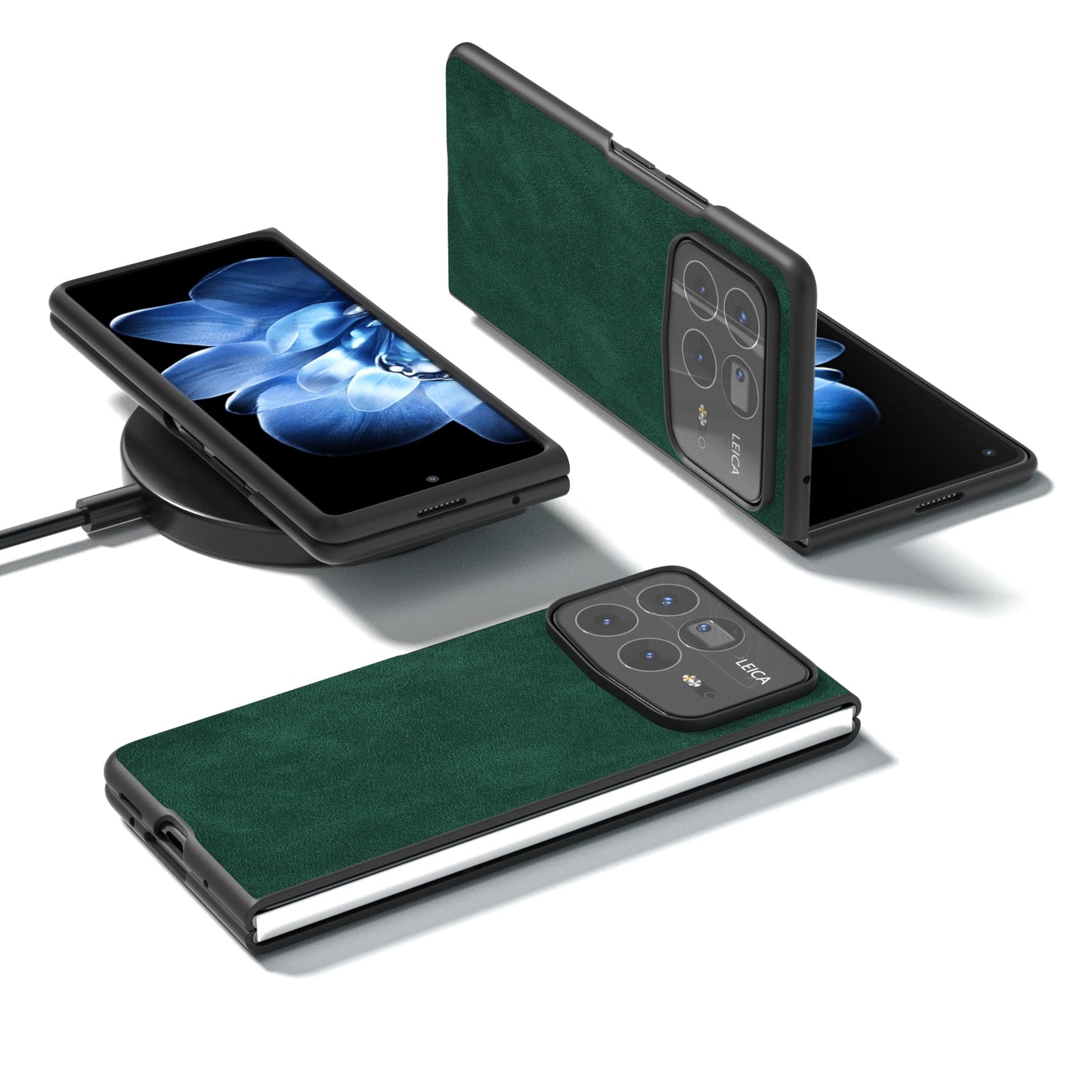 For Xiaomi Mix Fold 4 Black Frame PU Leather Full Coverage Phone Case(Green)