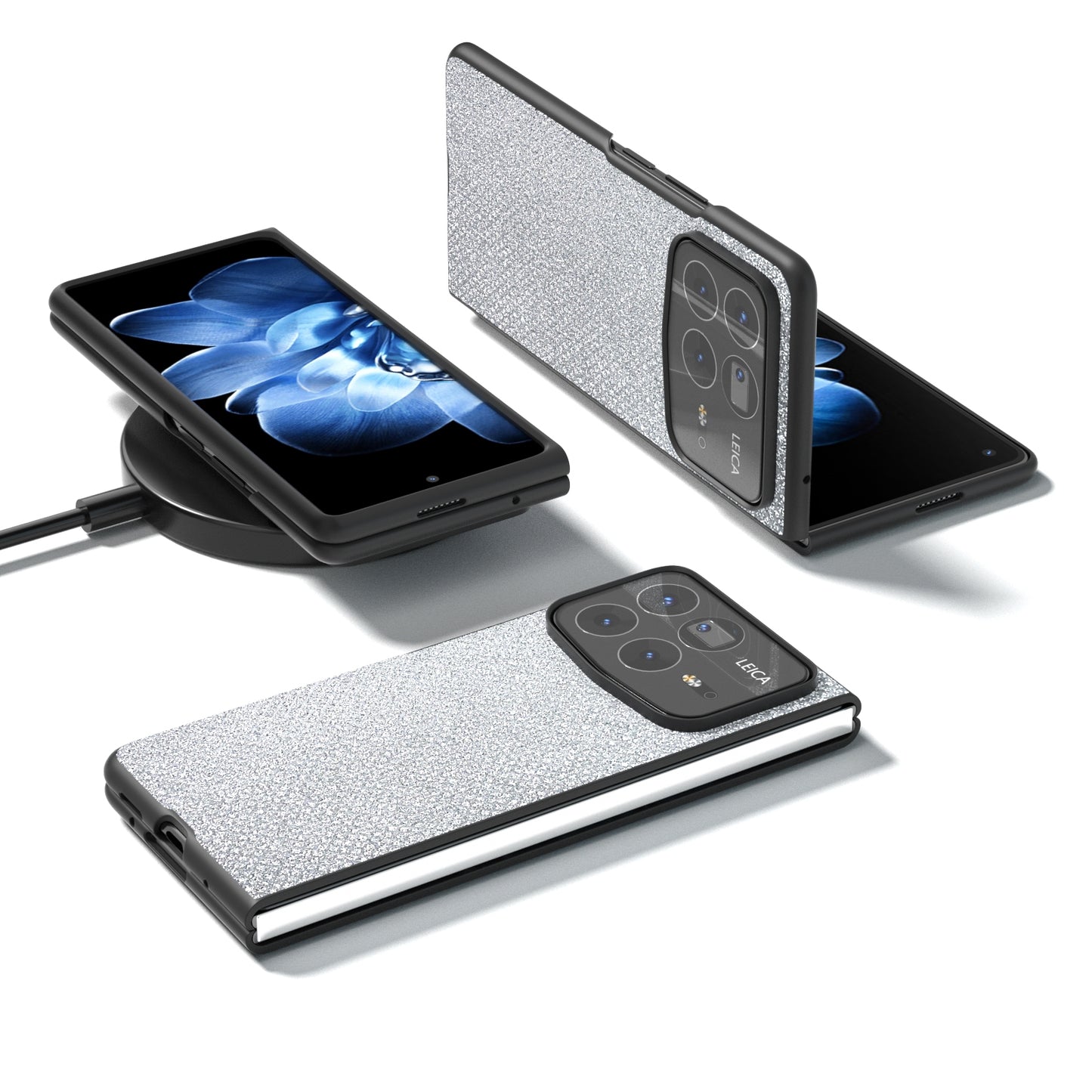 For Xiaomi Mix Fold 4 Diamond Frame Edge Full Coverage Phone Case(Jewel Silver)