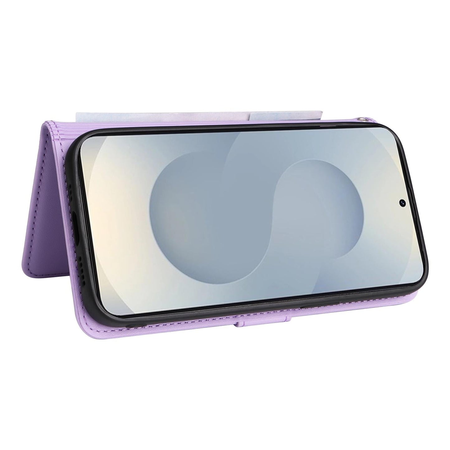 For Samsung Galaxy S25 Edge 5G BETOPNICE BN-005 2 in 1 Detachable Imitate Genuine Leather Phone Case(Light Purple)