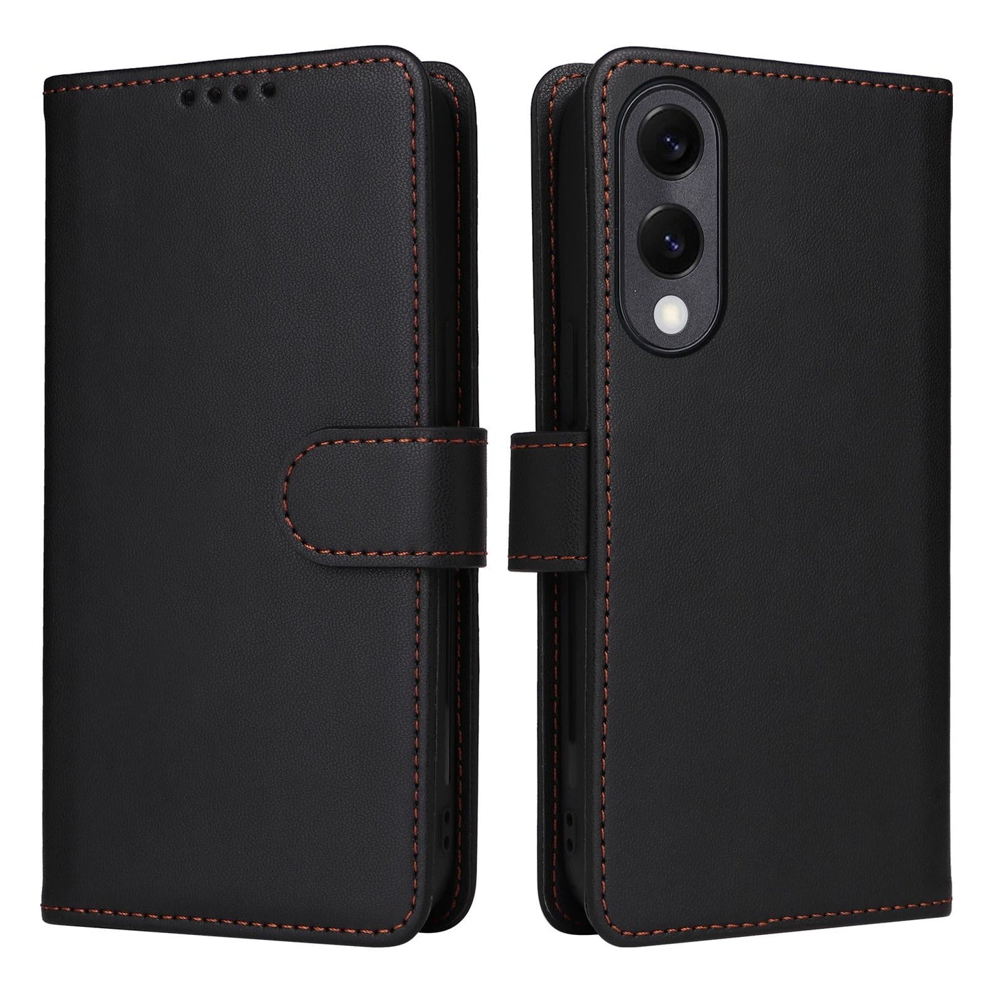 For Samsung Galaxy S25 Edge 5G BETOPNICE BN-005 2 in 1 Detachable Imitate Genuine Leather Phone Case(Black)