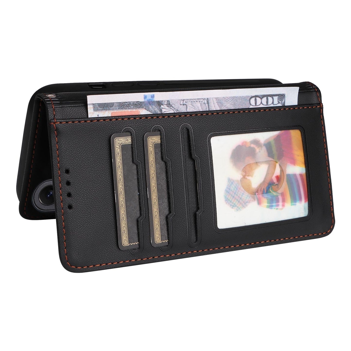 For Samsung Galaxy S25 Edge 5G BETOPNICE BN-005 2 in 1 Detachable Imitate Genuine Leather Phone Case(Black)