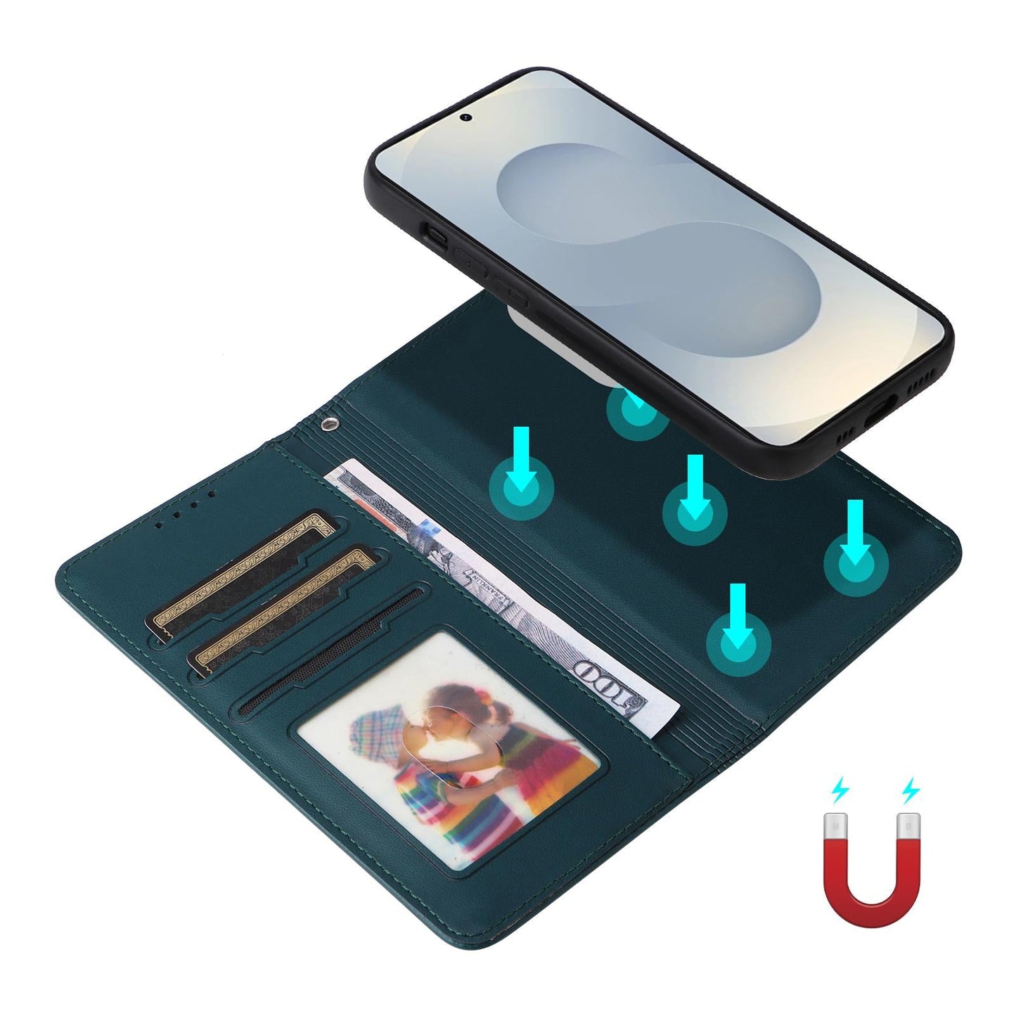 For Samsung Galaxy S25 Edge 5G BETOPNICE BN-005 2 in 1 Detachable Imitate Genuine Leather Phone Case(Blue)