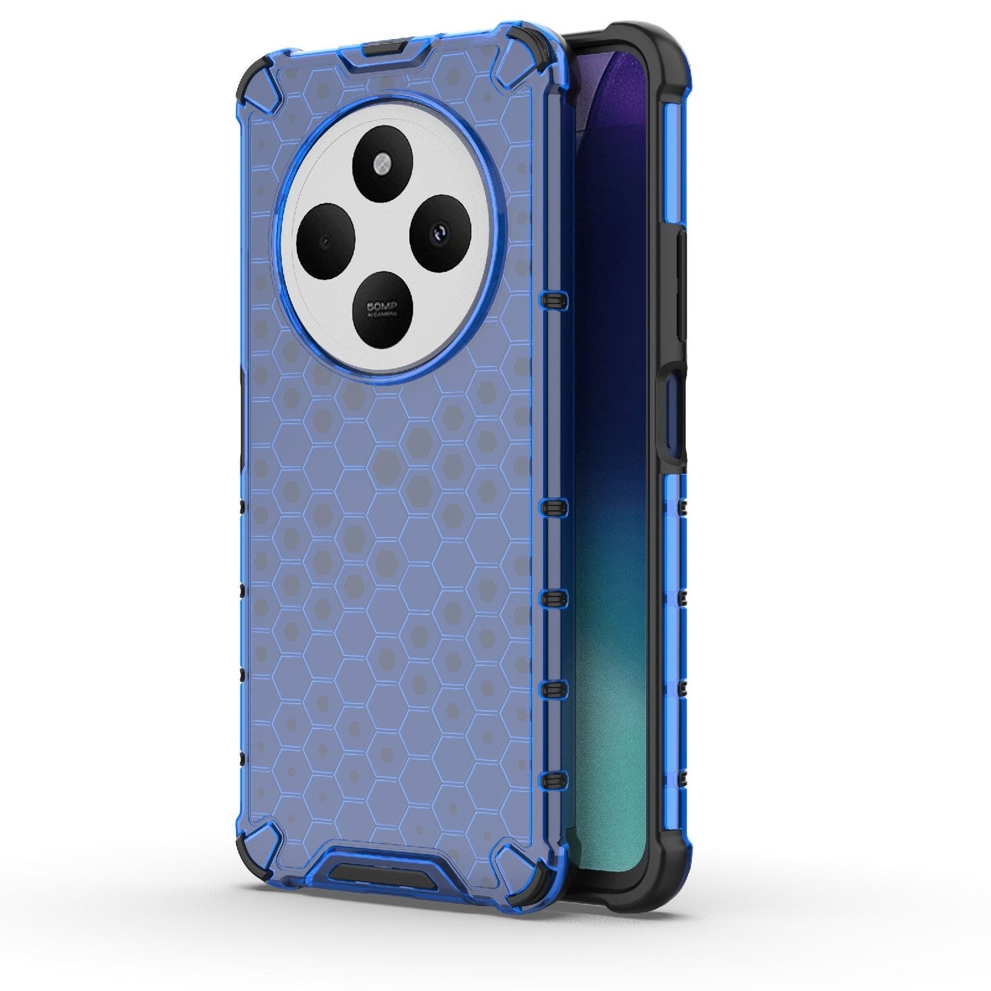 For Redmi 14C 4G Honeycomb Shockproof Phone Case(Blue)