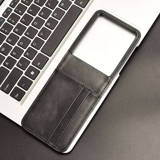 For Motorola Razr 50 Ultra Skin Feel Card Slot Leather Phone Case(Black)