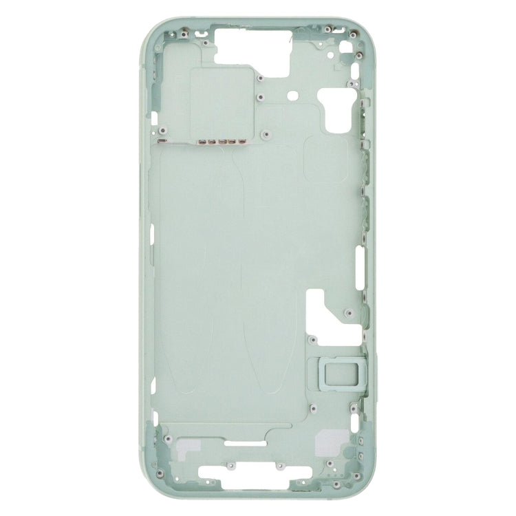 For iPhone 15 Middle Frame Bezel Plate with Side Keys + Card Tray, Version:US Version(Green)