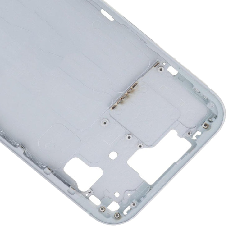 For iPhone 15 Middle Frame Bezel Plate with Side Keys + Card Tray, Version:CE EU Version(Blue)