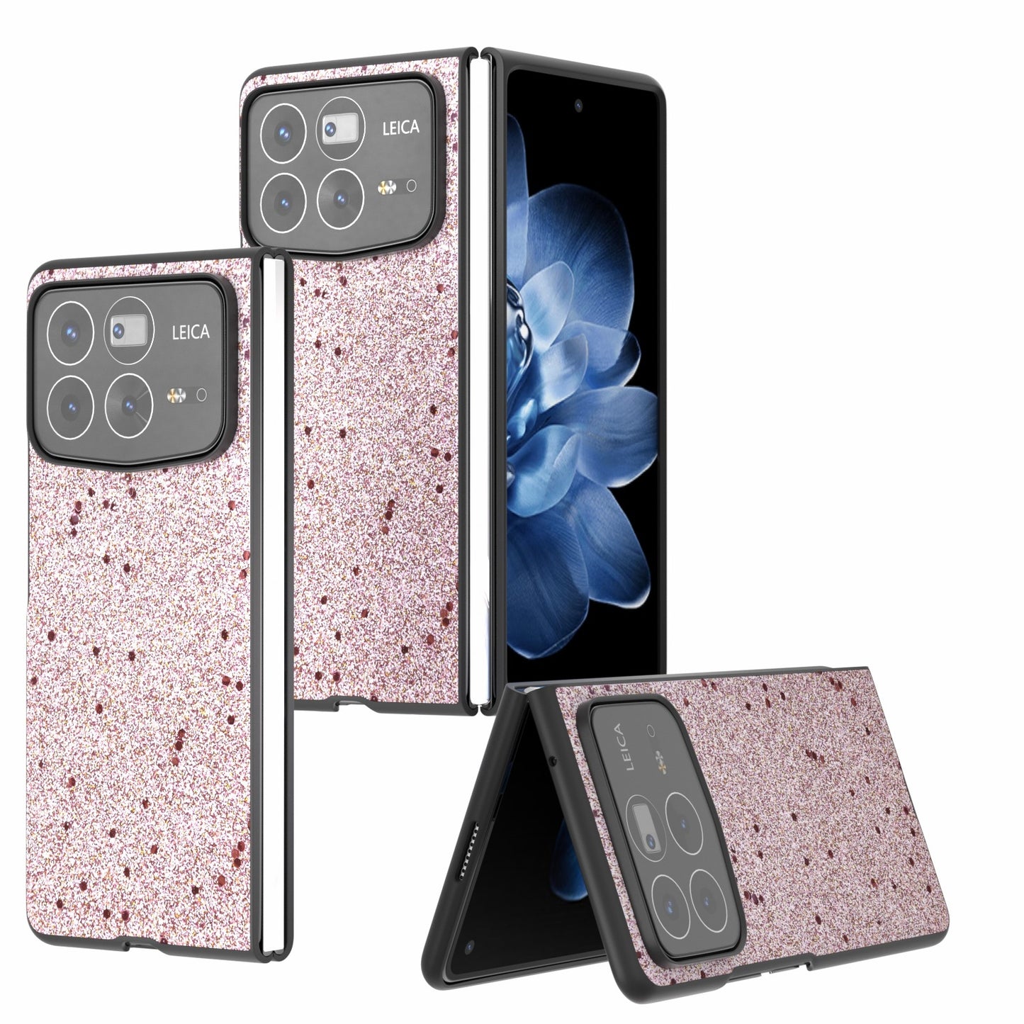 For Xiaomi Mix Fold 4 Glitter Full Coverage PU + PC Phone Case(Pink)