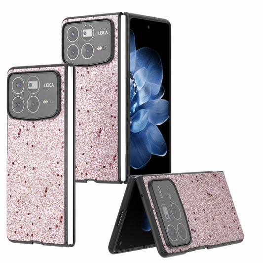 For Xiaomi Mix Fold 4 Glitter Full Coverage PU + PC Phone Case(Pink)