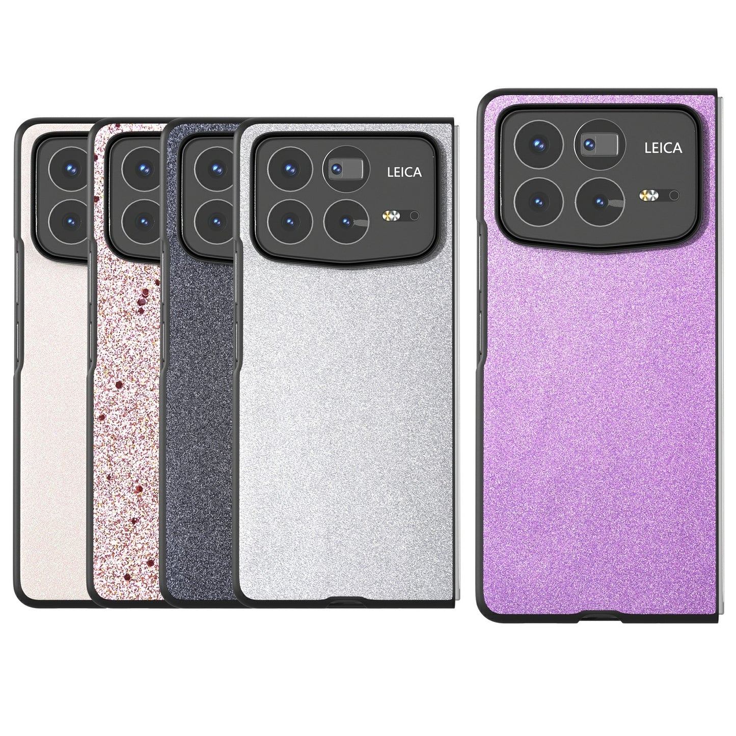 For Xiaomi Mix Fold 4 Glitter Full Coverage PU + PC Phone Case(White)