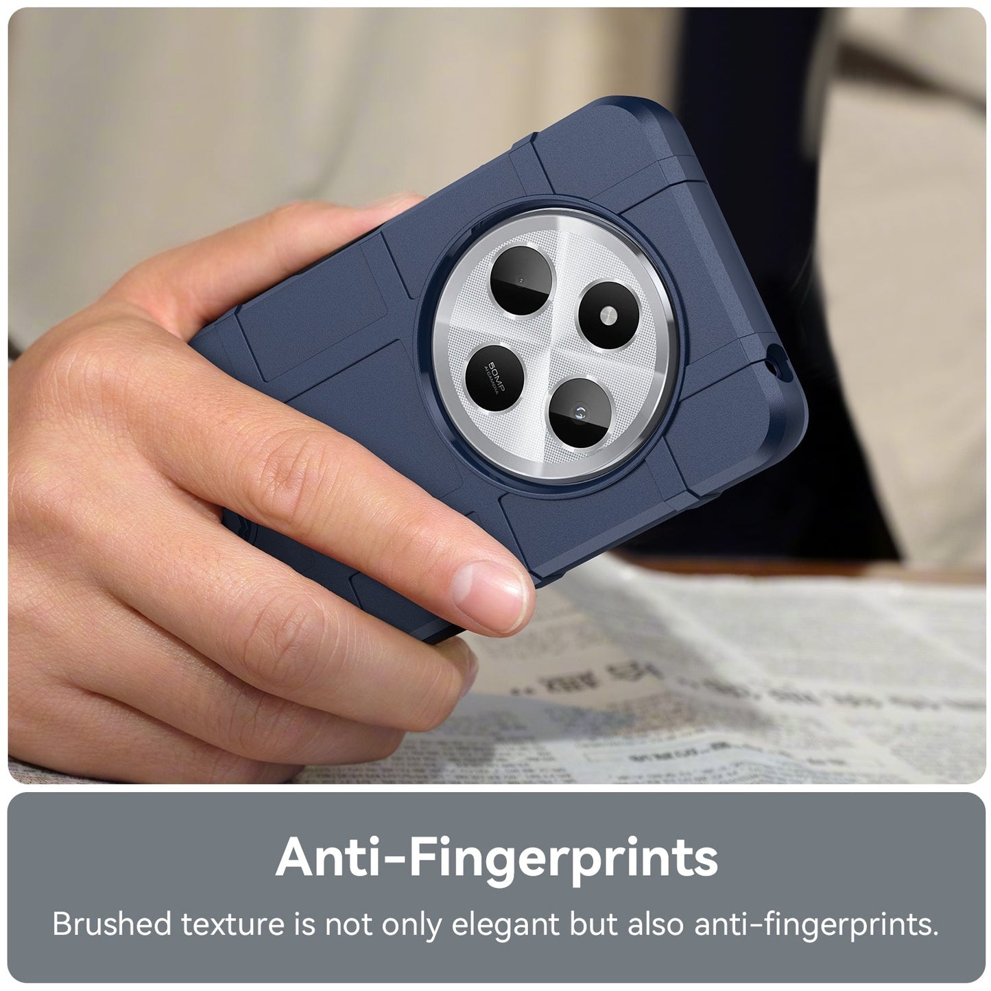 For Redmi 14C Full Coverage Shockproof TPU Phone Case(Blue)