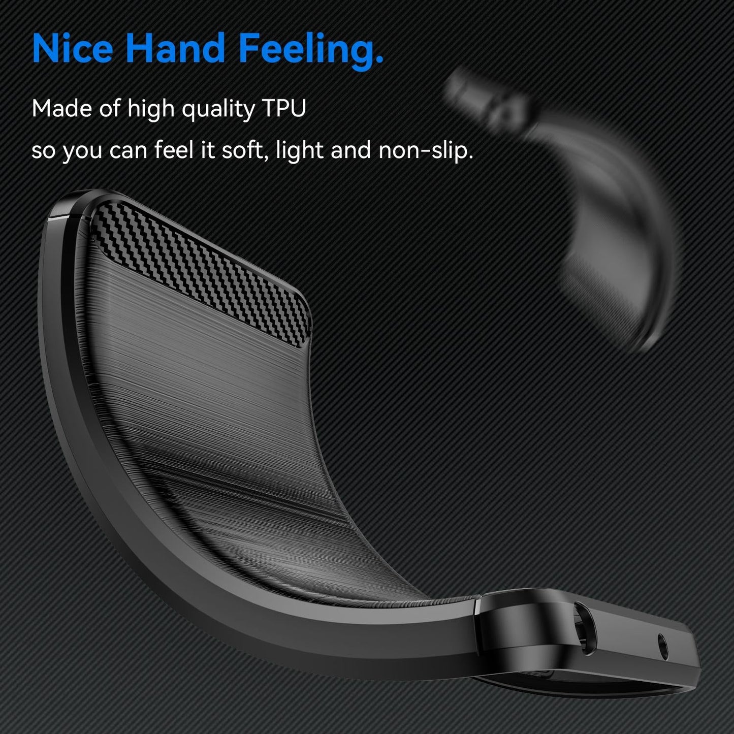 For vivo V50 Carbon Fiber Brushed Texture TPU Phone Case(Black)