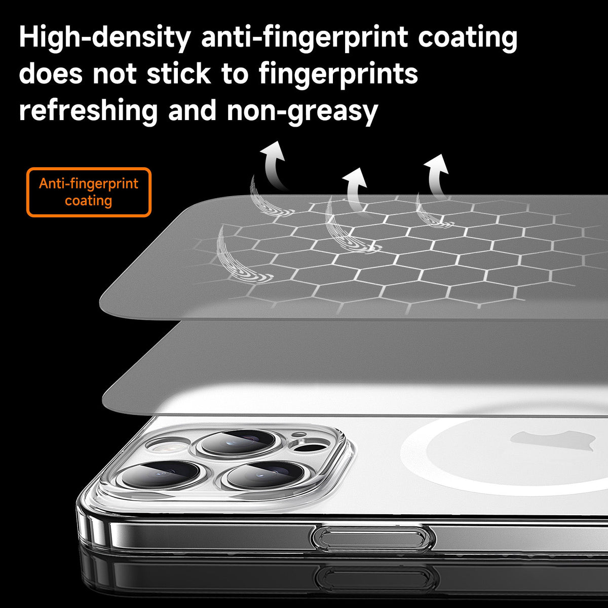 Compatible with iPhone 18 Pro Max SULADA Crystal Sand Series Electroplating Frosted MagSafe Magnetic Phone Case - Transparent
