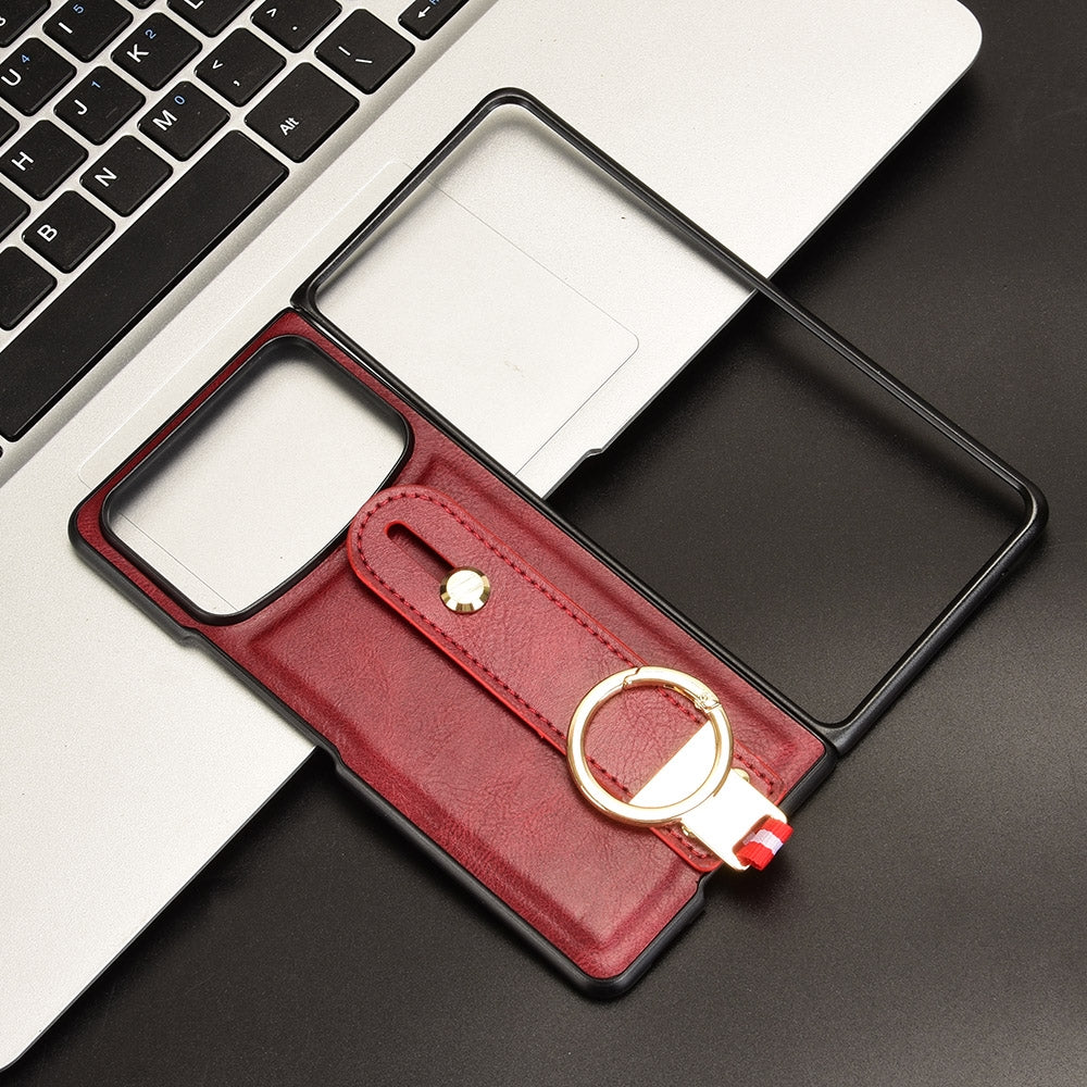 For Xiaomi Mix Fold 4 Wristband Leather Back Phone Case(Red)