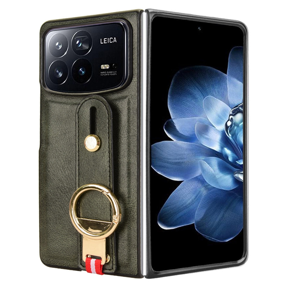 For Xiaomi Mix Fold 4 Wristband Leather Back Phone Case(Green)