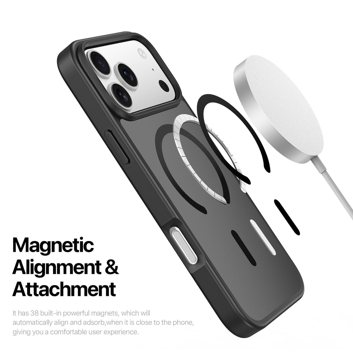 Compatible with iPhone 18 Pro Max & 17 Pro Max DUX DUCIS Yind Series MagSafe TPU Dual-Layer PC Phone Case - Black