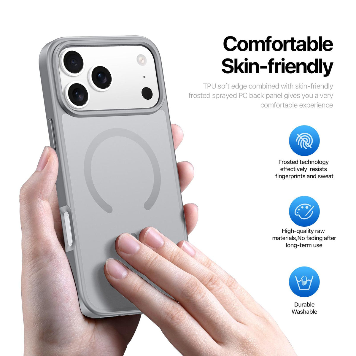 Compatible with iPhone 18 Pro Max & 17 Pro Max DUX DUCIS Yind Series MagSafe TPU Dual-Layer PC Phone Case - Grey